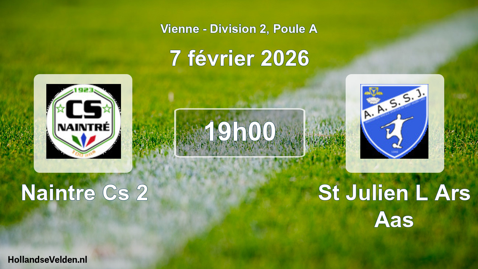 Geplande wedstrijd: Naintre Cs 2 - St Julien L Ars Aas (7 février 2026)