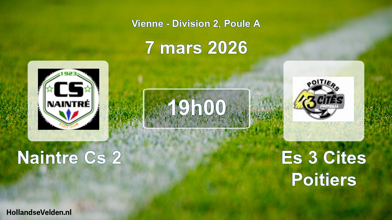 Geplande wedstrijd: Naintre Cs 2 - Es 3 Cites Poitiers (7 mars 2026)