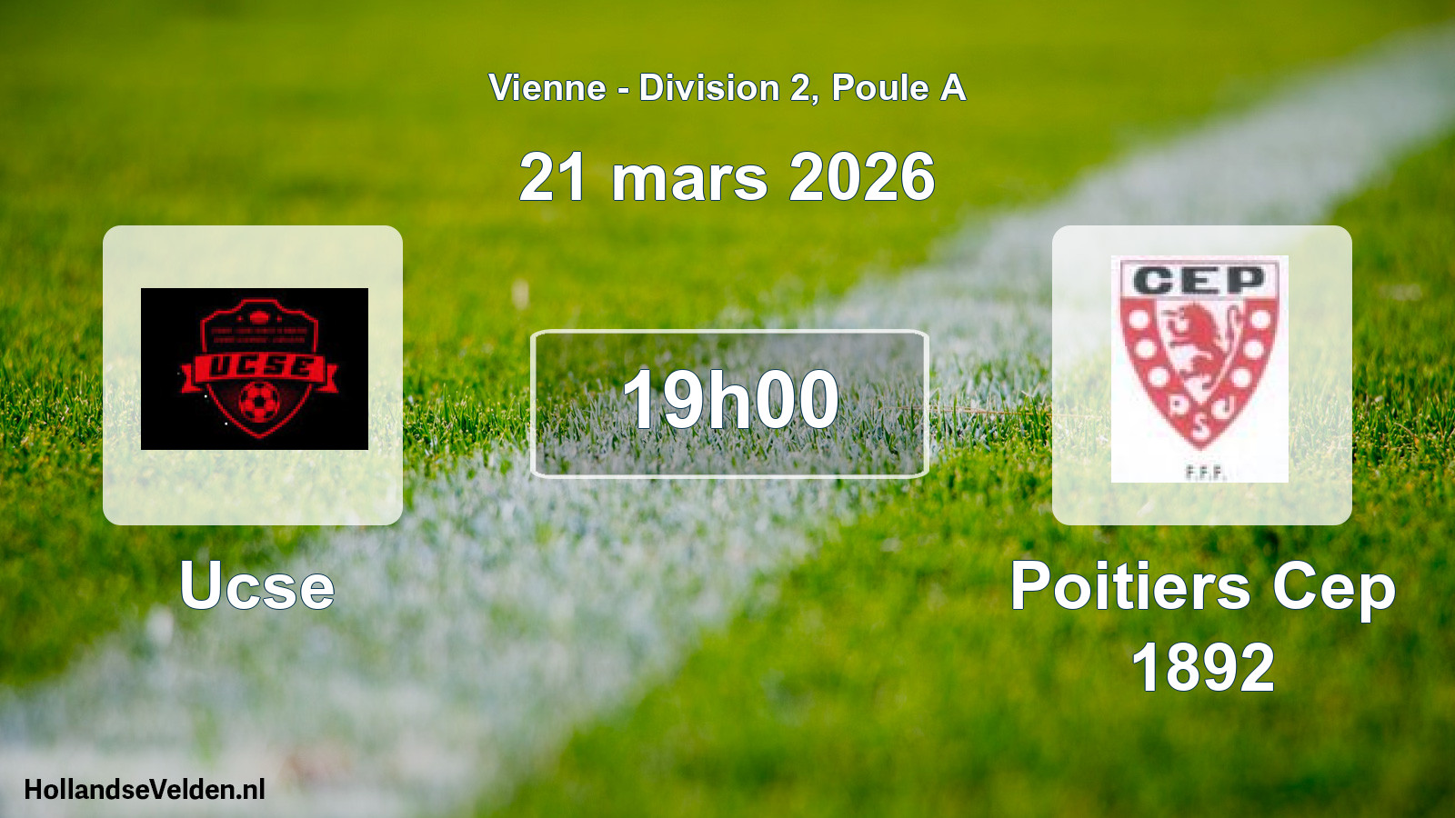 Geplande wedstrijd: Ucse - Poitiers Cep 1892 (21 mars 2026)