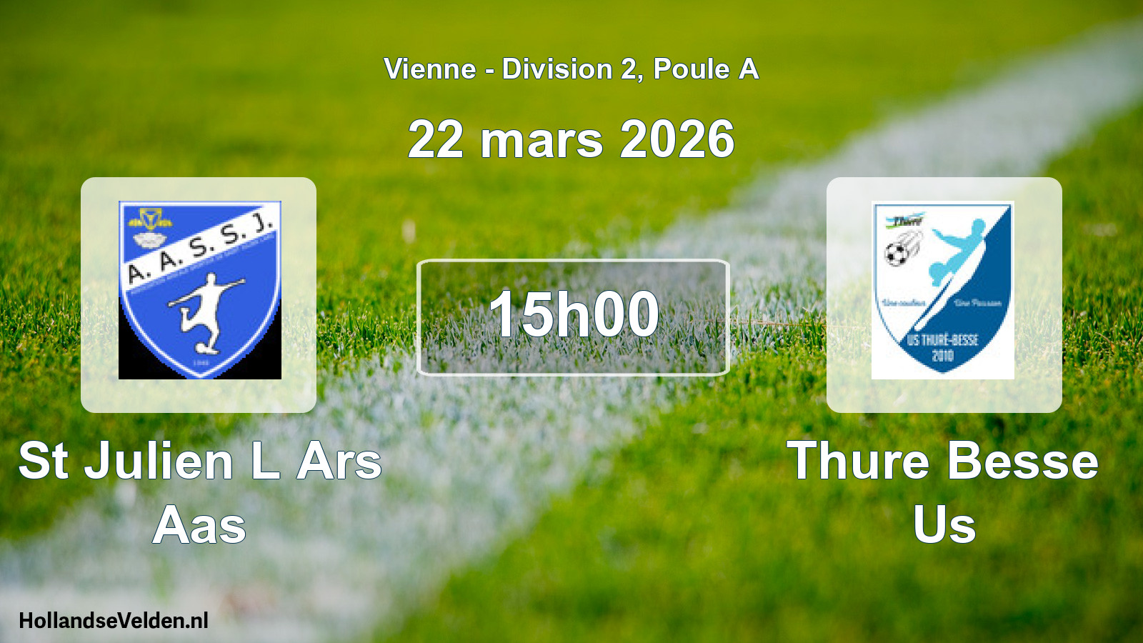 Geplande wedstrijd: St Julien L Ars Aas - Thure Besse Us (22 mars 2026)