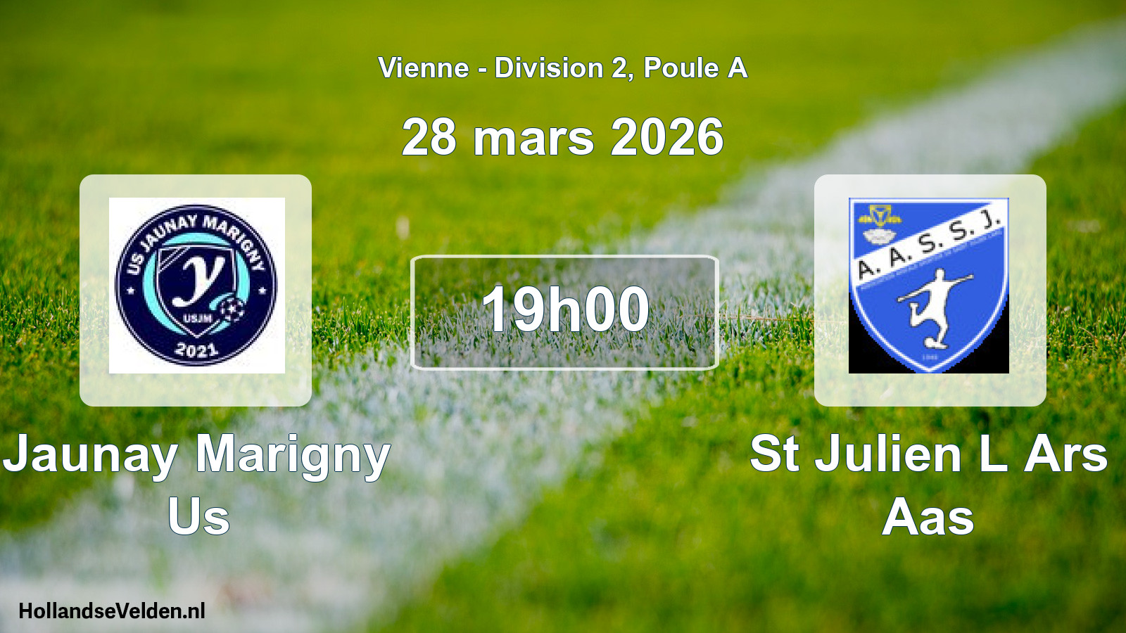 Geplande wedstrijd: Jaunay Marigny Us - St Julien L Ars Aas (28 maart 2026)