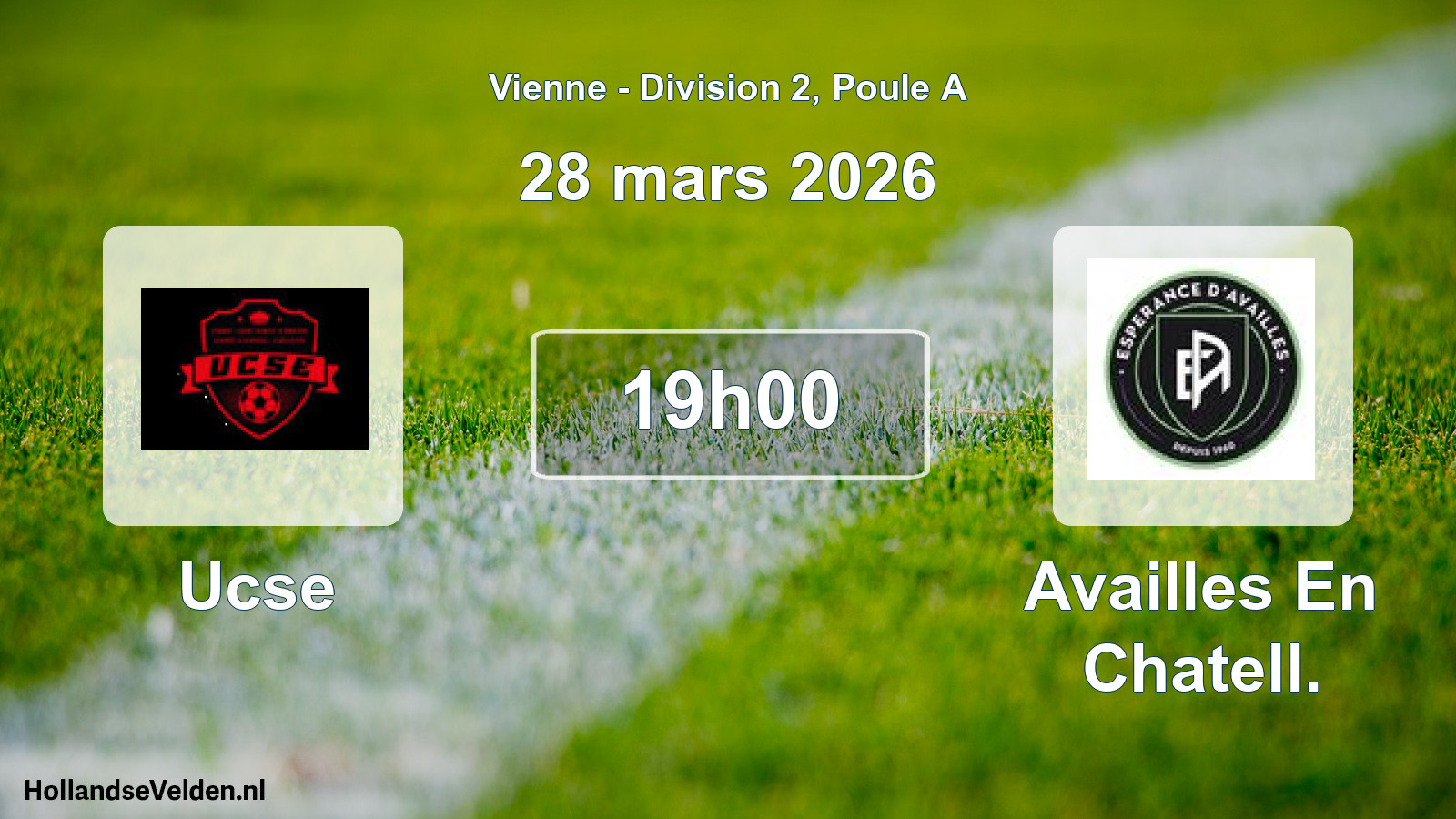 Geplande wedstrijd: Ucse - Availles En Chatell. (28 mars 2026)