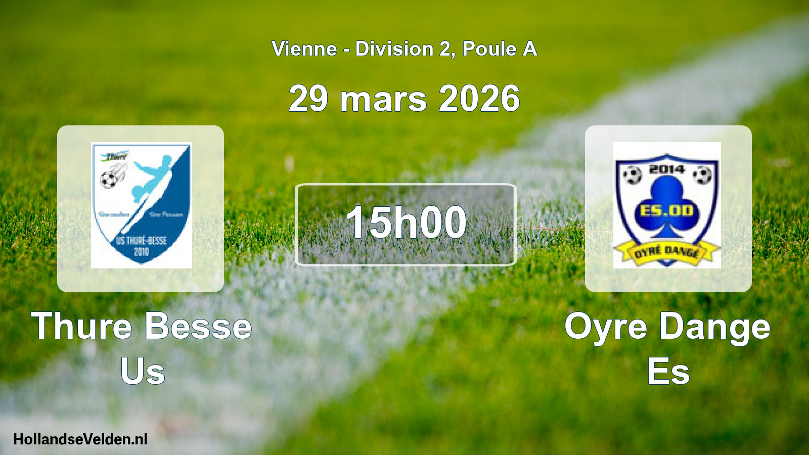 Geplande wedstrijd: Thure Besse Us - Oyre Dange Es (29 mars 2026)