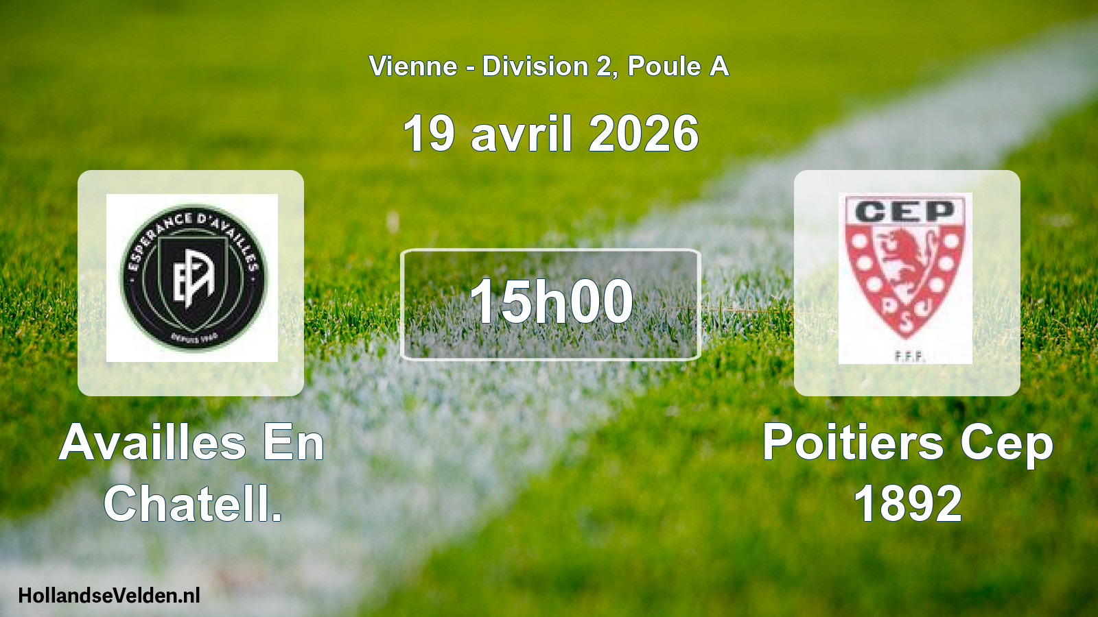 Scheduled Match: Availles En Chatell. - Poitiers Cep 1892 (19 April 2026)