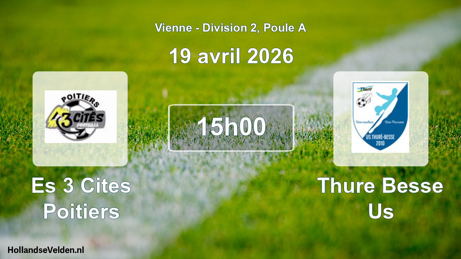 Geplande wedstrijd: Es 3 Cites Poitiers - Thure Besse Us (19 avril 2026)