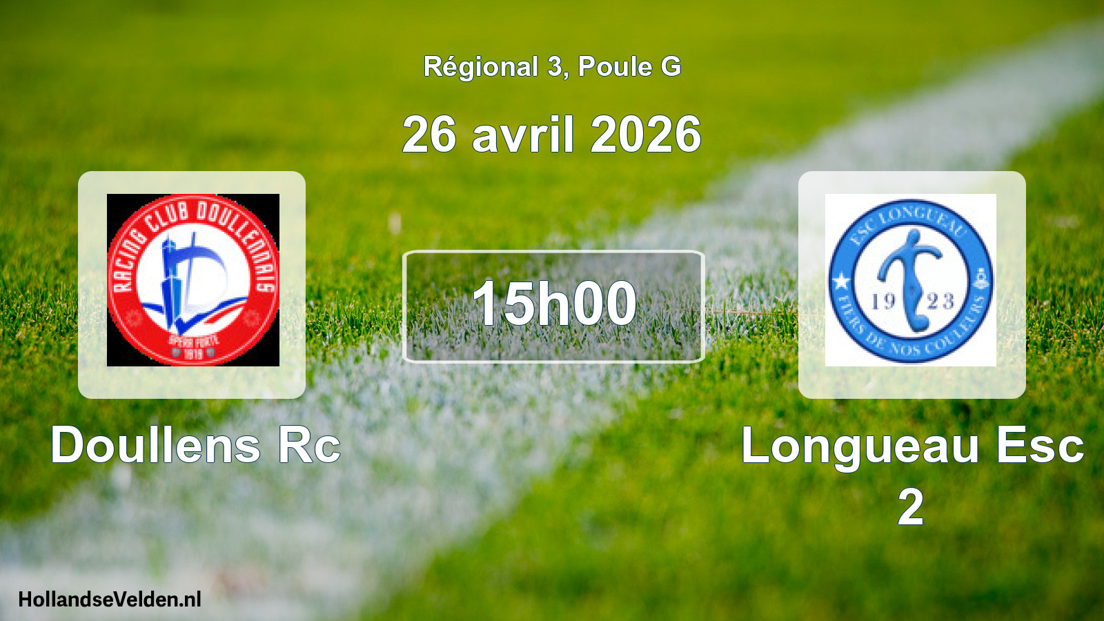 Geplande wedstrijd: Doullens Rc - Longueau Esc 2 (26 april 2026)