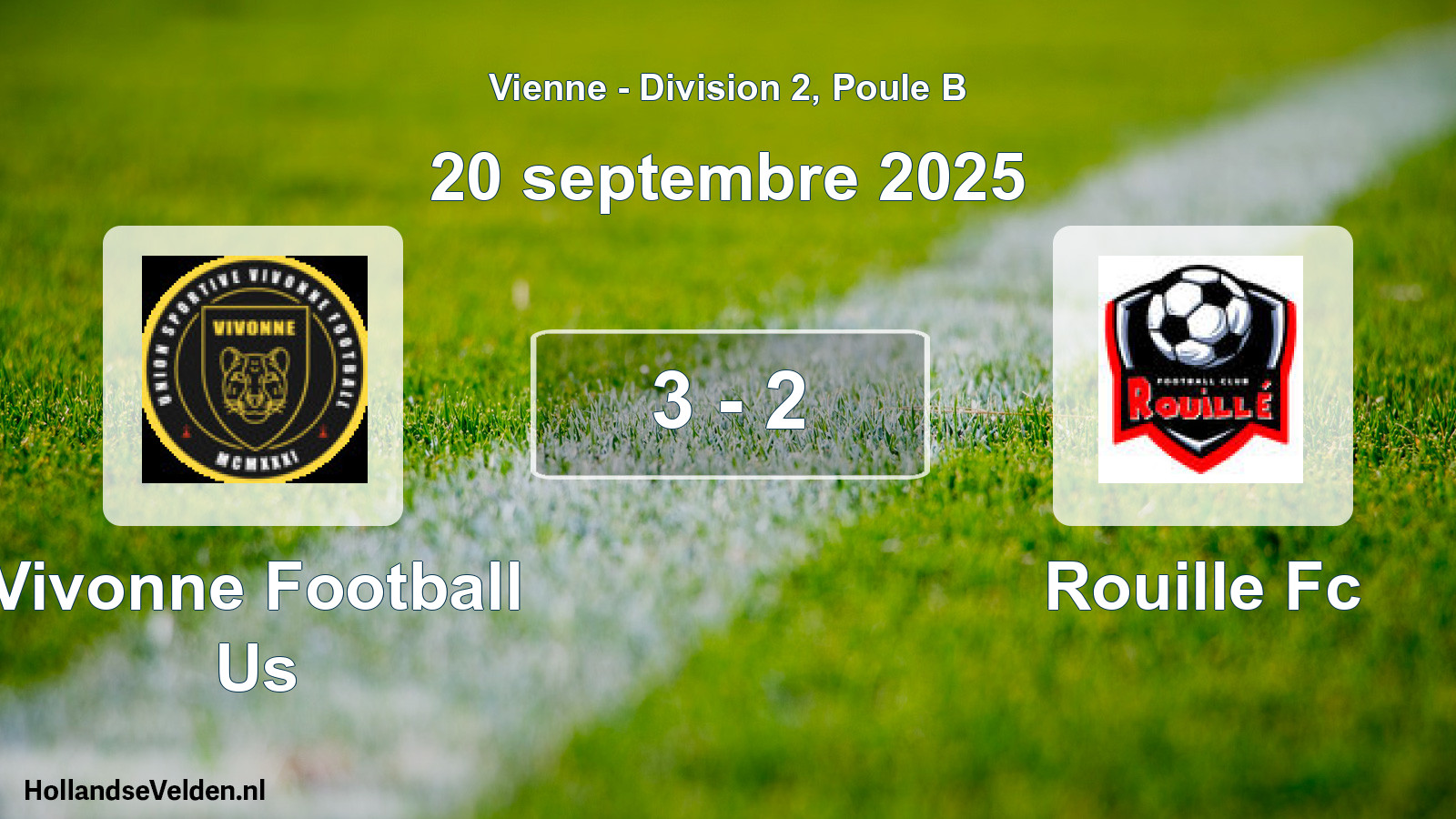 Gespeelde wedstrijd: Vivonne Football Us - Rouille Fc 3 - 2 (20 septembre 2025)