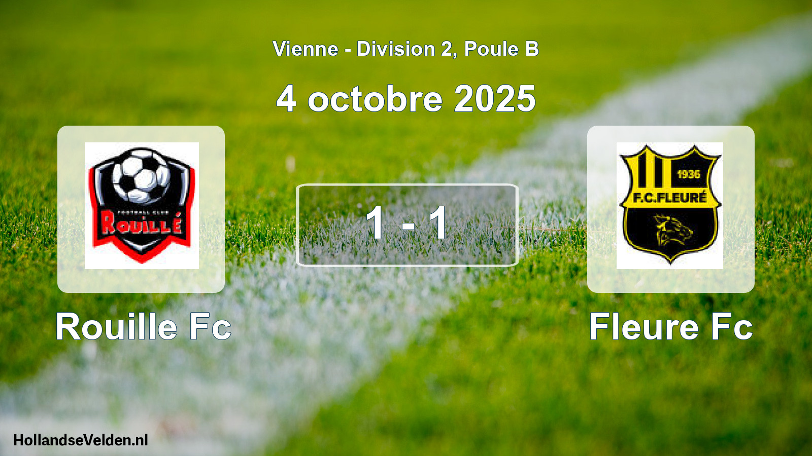 Gespeelde wedstrijd: Rouille Fc - Fleure Fc 1 - 1 (4 octobre 2025)