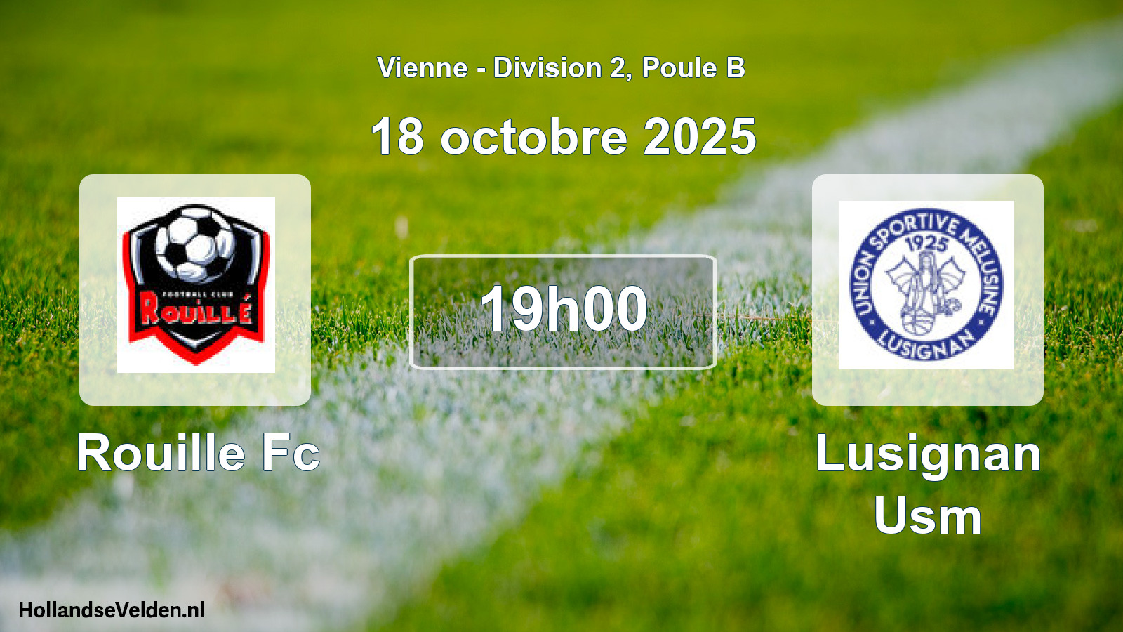 Geplande wedstrijd: Rouille Fc - Lusignan Usm (18 octobre 2025)