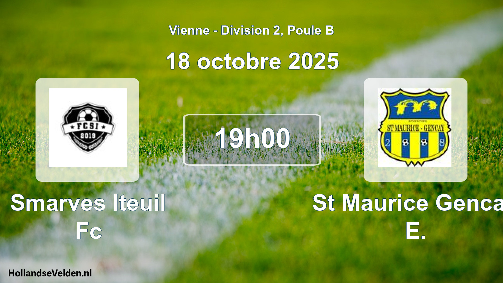 Scheduled Match: Smarves Iteuil Fc - St Maurice Gencay E. (18 October 2025)