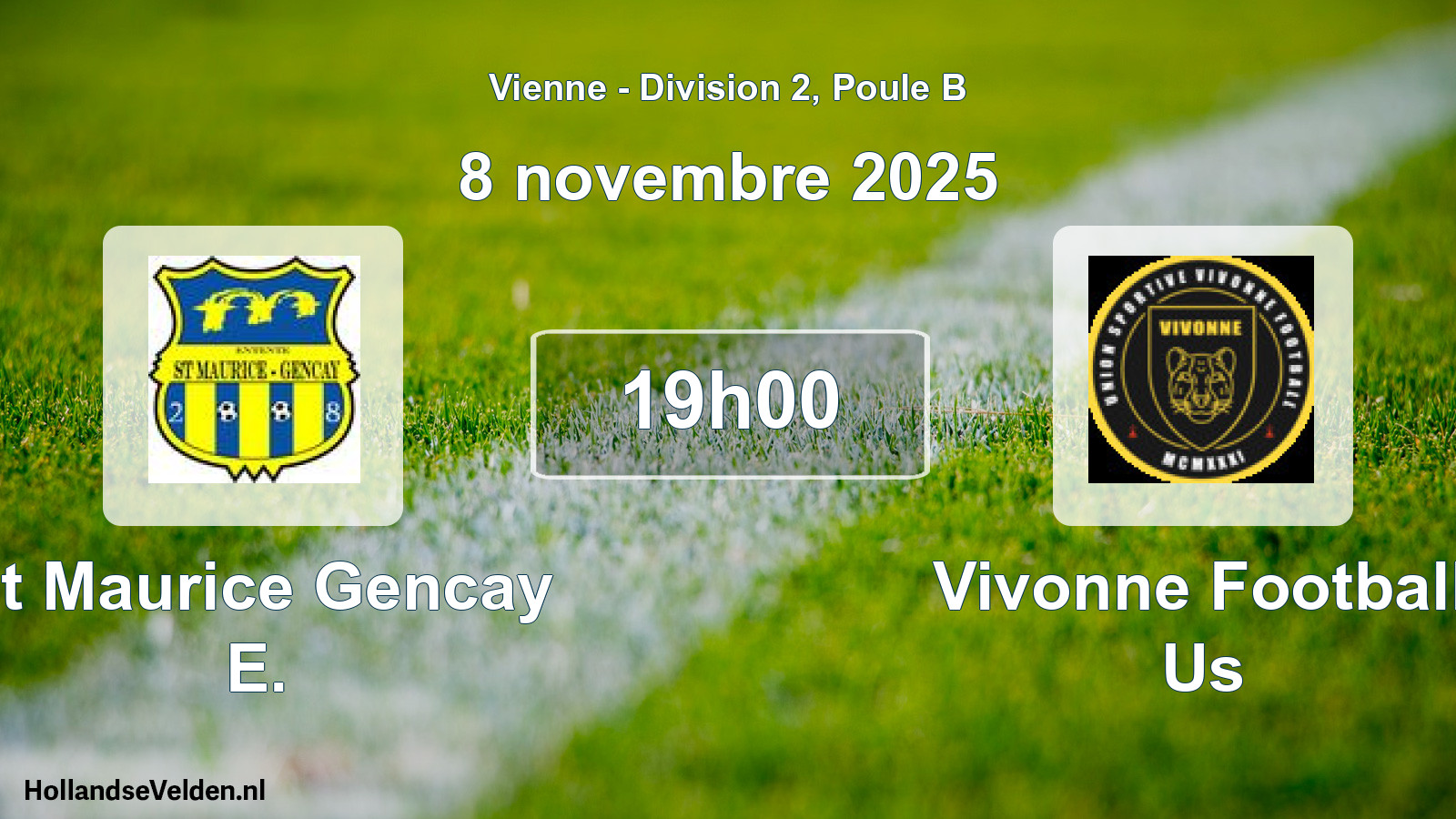 Geplande wedstrijd: St Maurice Gencay E. - Vivonne Football Us (8 novembre 2025)