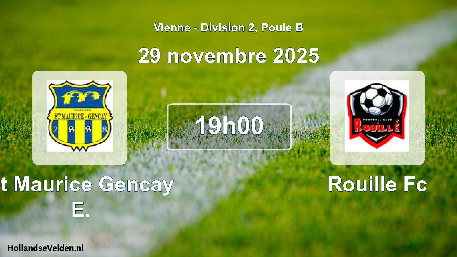 Geplande wedstrijd: St Maurice Gencay E. - Rouille Fc (29 novembre 2025)