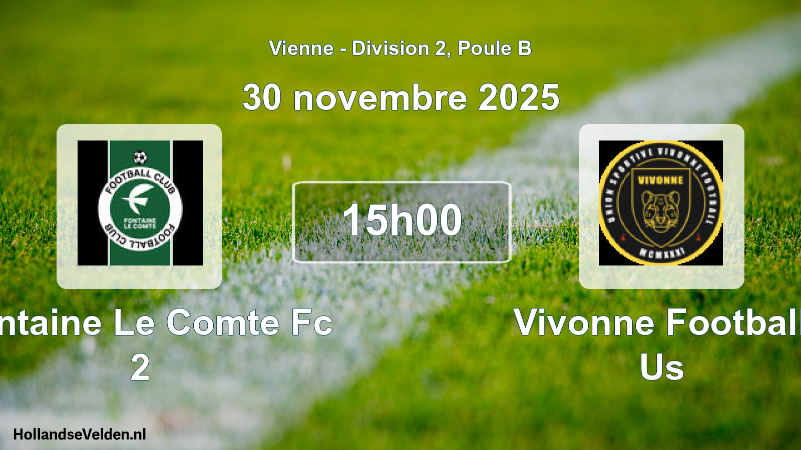 Geplande wedstrijd: Fontaine Le Comte Fc 2 - Vivonne Football Us (30 november 2025)