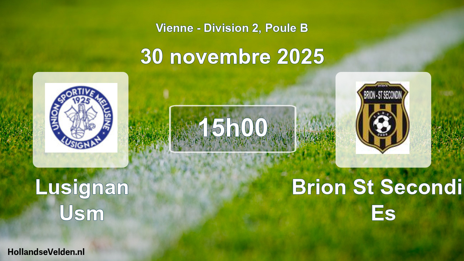 Geplande wedstrijd: Lusignan Usm - Brion St Secondin Es (30 novembre 2025)
