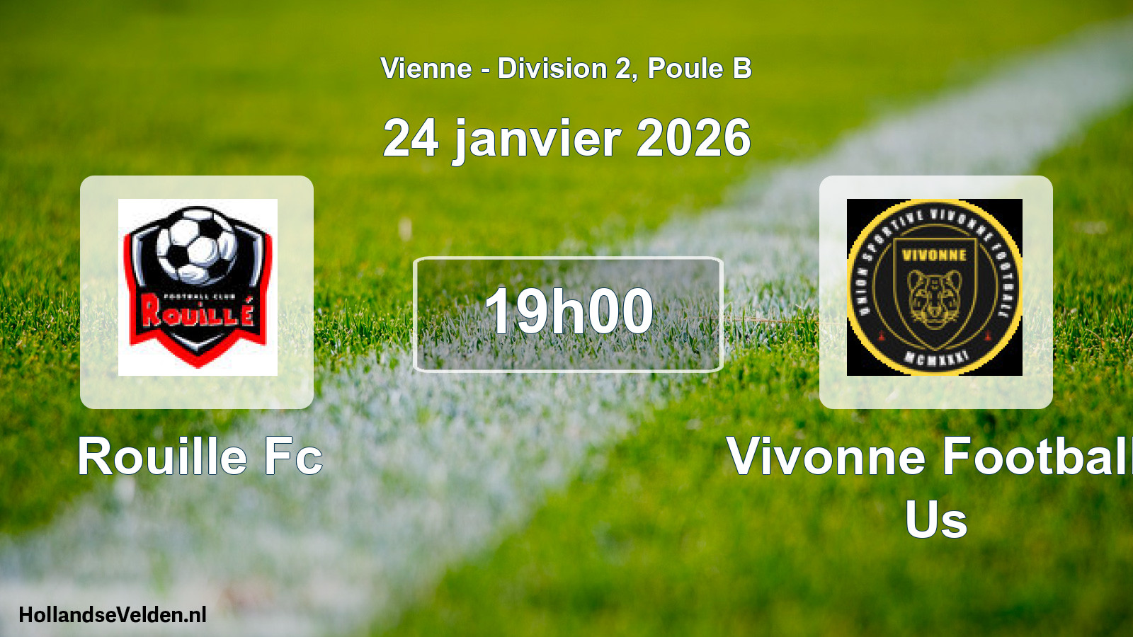 Geplande wedstrijd: Rouille Fc - Vivonne Football Us (24 janvier 2026)
