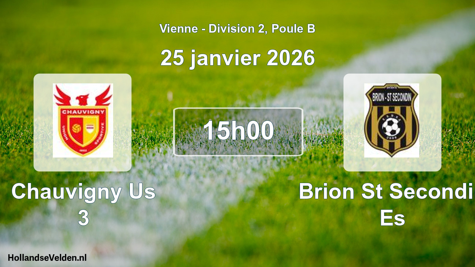 Geplande wedstrijd: Chauvigny Us 3 - Brion St Secondin Es (25 janvier 2026)