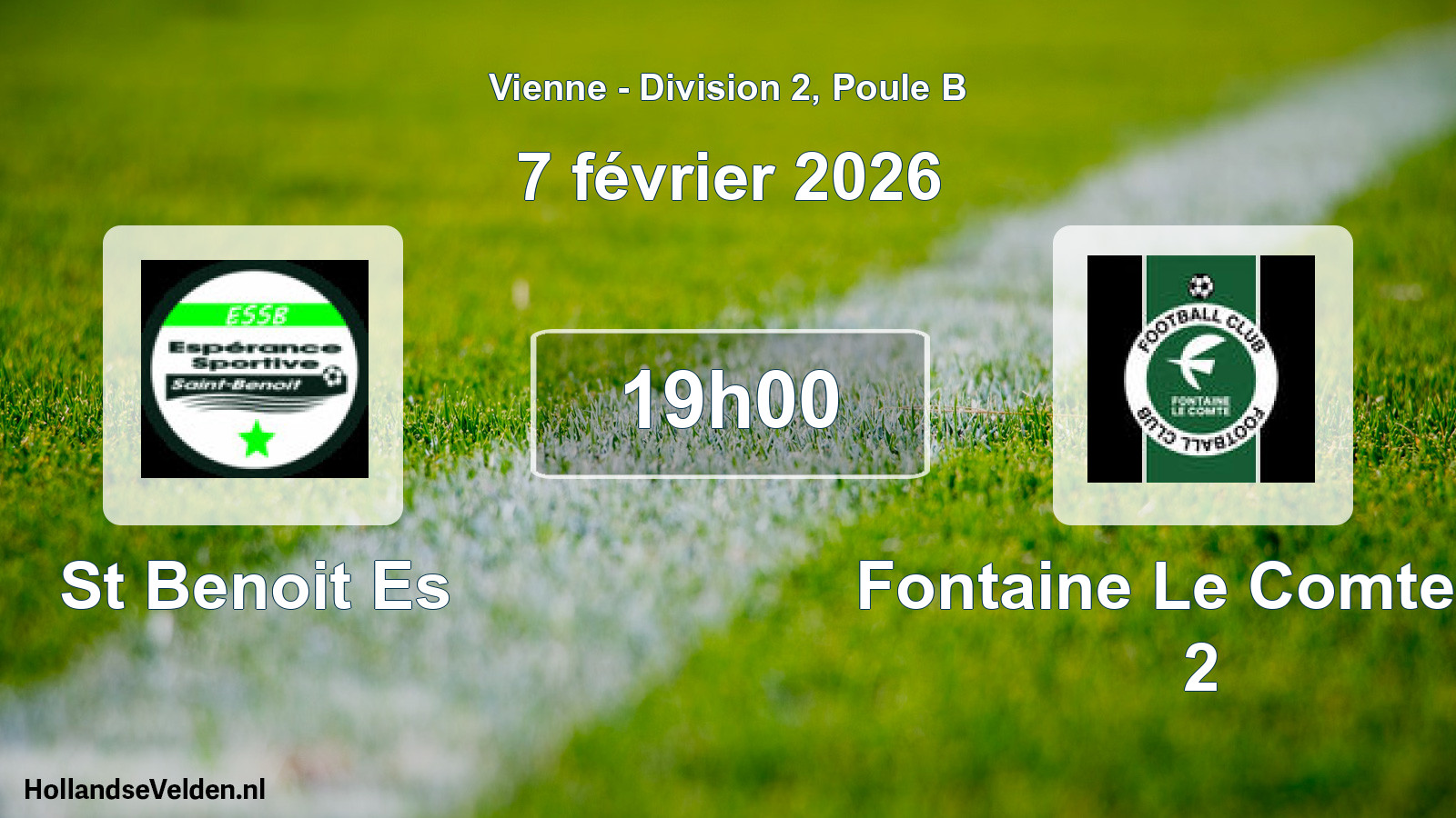 Scheduled Match: St Benoit Es - Fontaine Le Comte Fc 2 (7 February 2026)