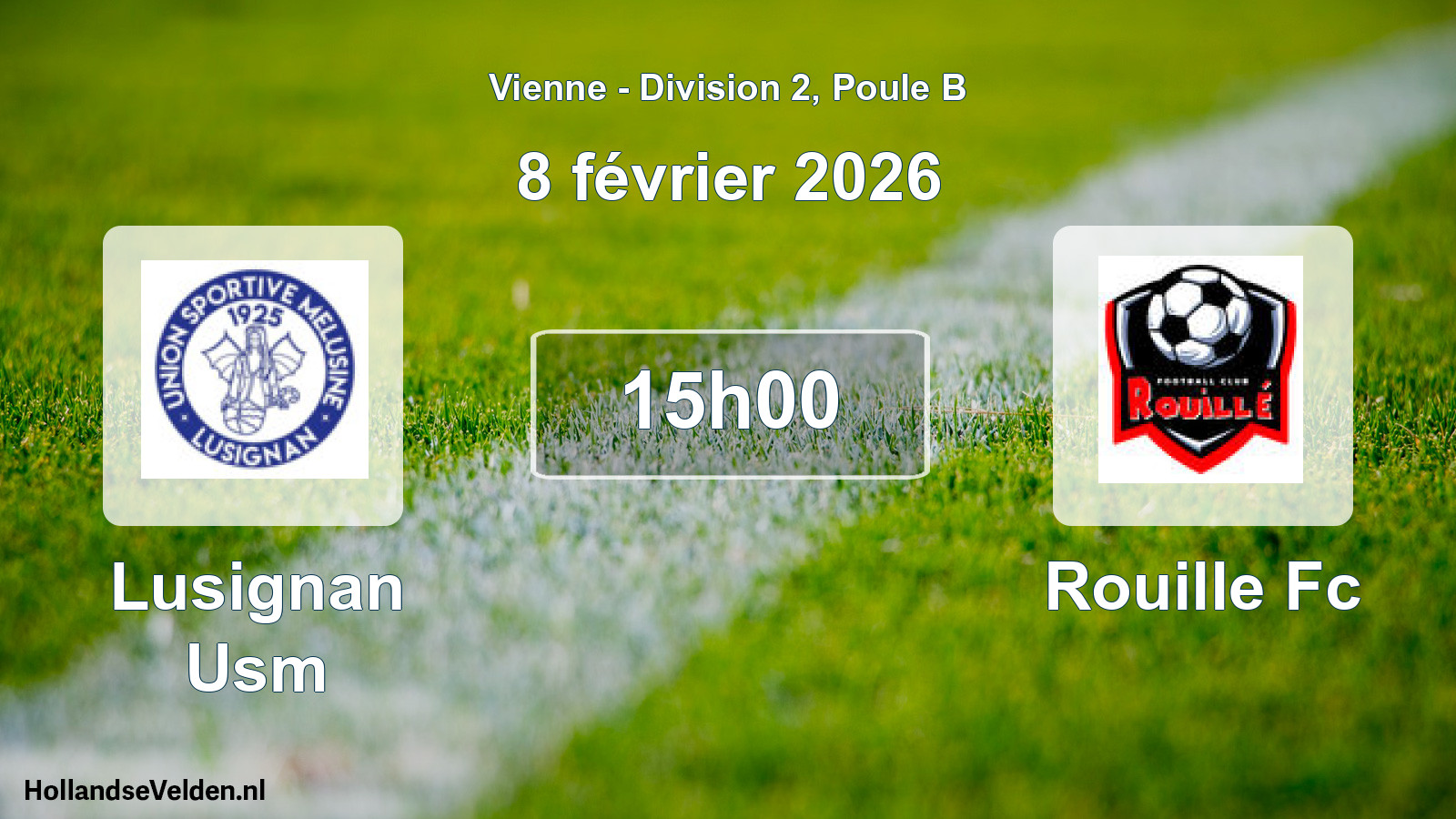 Geplande wedstrijd: Lusignan Usm - Rouille Fc (8 février 2026)