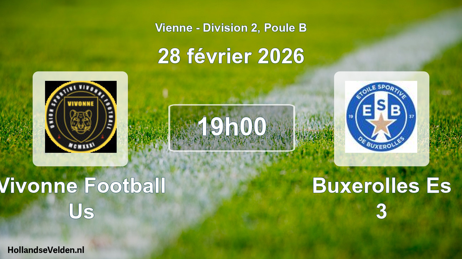 Geplande wedstrijd: Vivonne Football Us - Buxerolles Es 3 (28 février 2026)