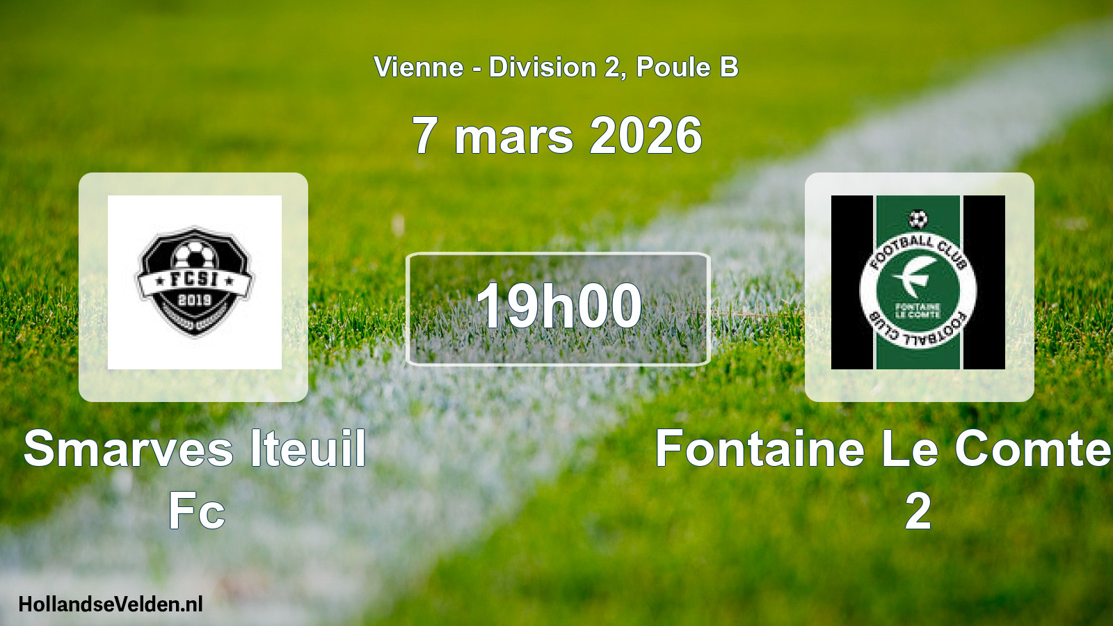 Geplande wedstrijd: Smarves Iteuil Fc - Fontaine Le Comte Fc 2 (7 mars 2026)