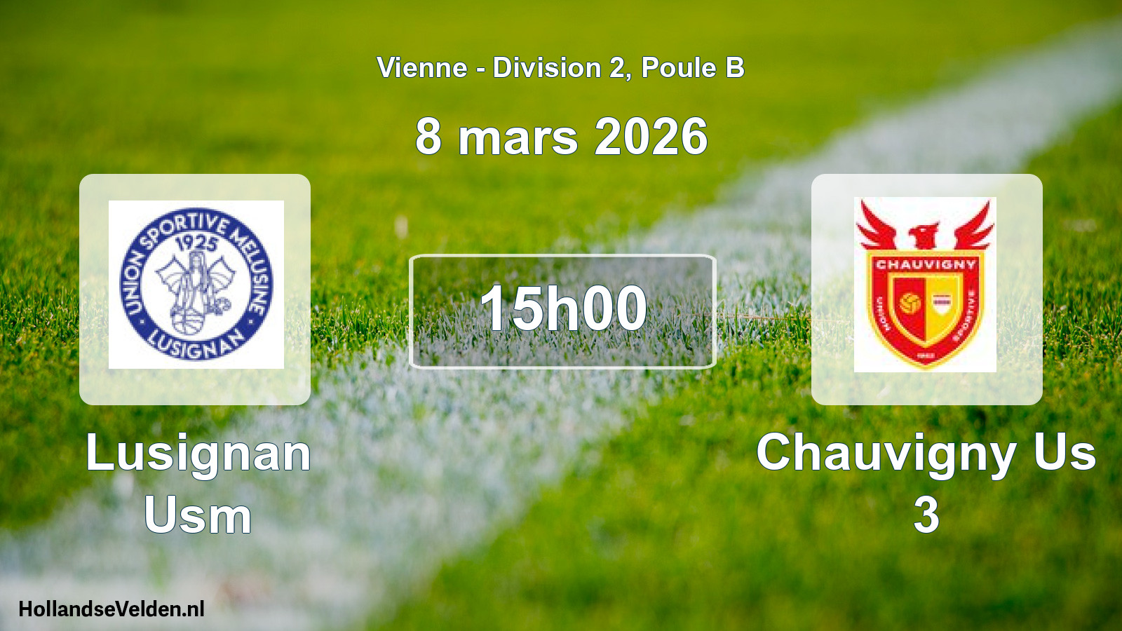 Geplande wedstrijd: Lusignan Usm - Chauvigny Us 3 (8 mars 2026)