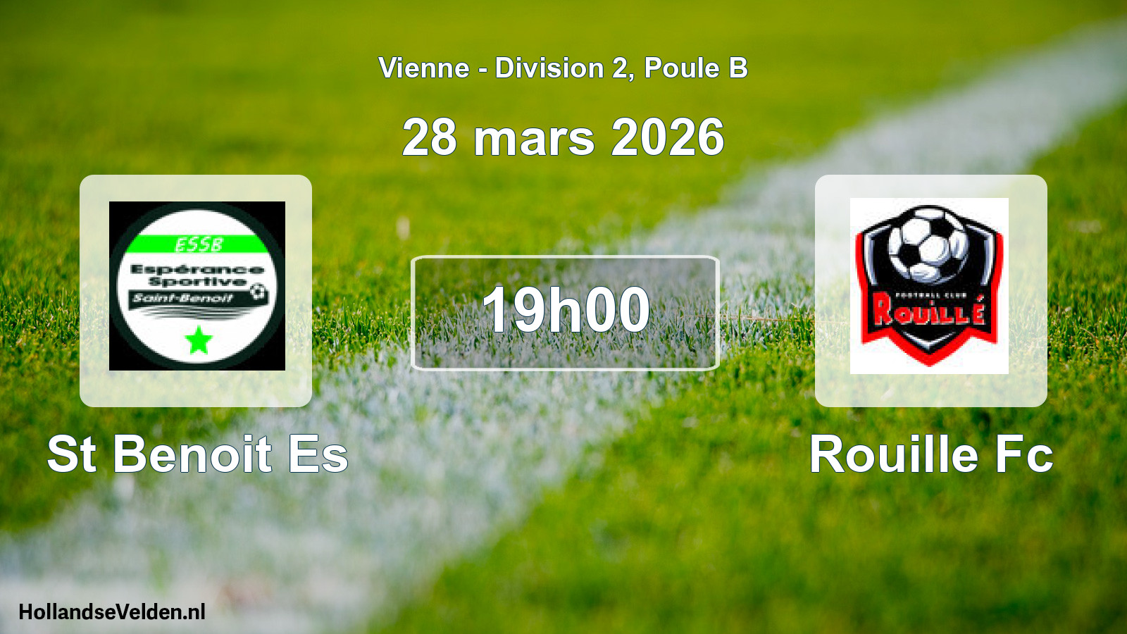 Geplande wedstrijd: St Benoit Es - Rouille Fc (28 mars 2026)