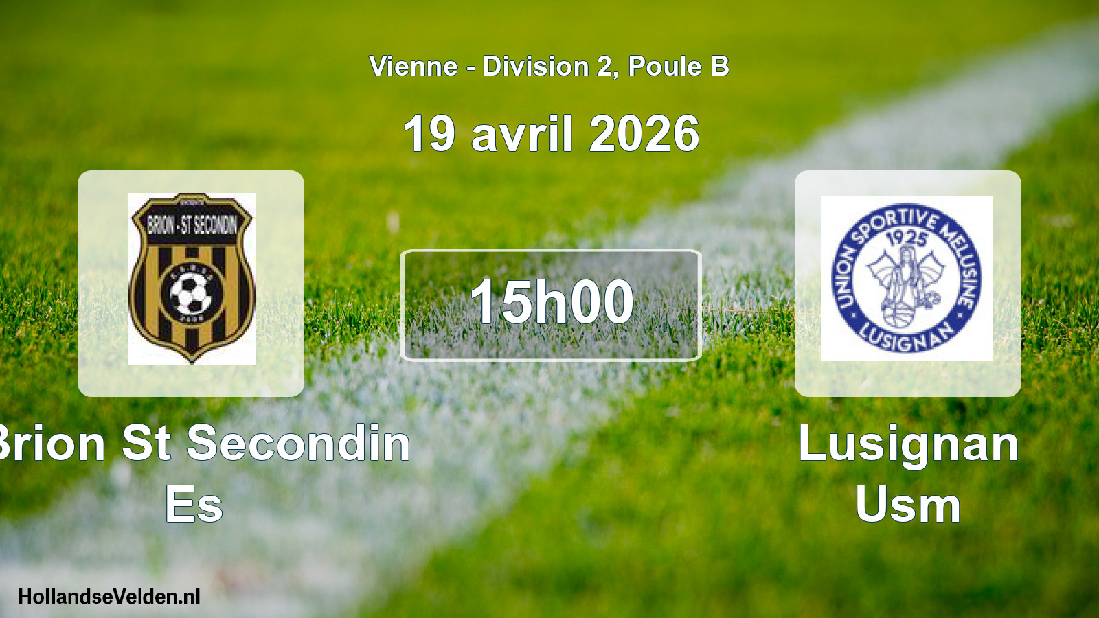 Geplande wedstrijd: Brion St Secondin Es - Lusignan Usm (19 avril 2026)