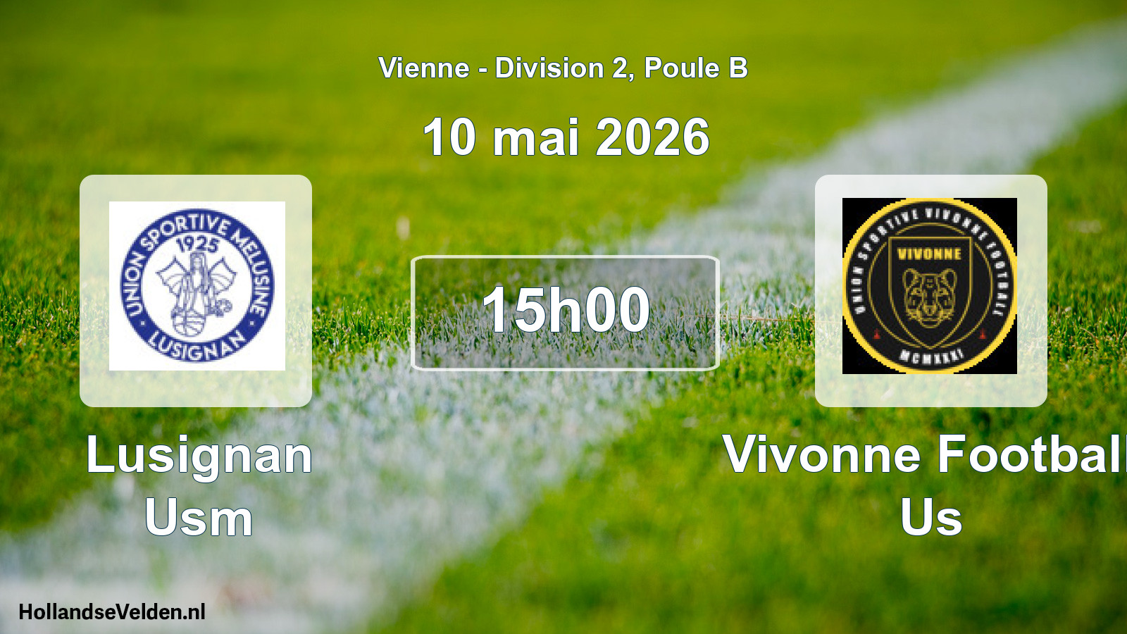 Geplande wedstrijd: Lusignan Usm - Vivonne Football Us (10 mai 2026)