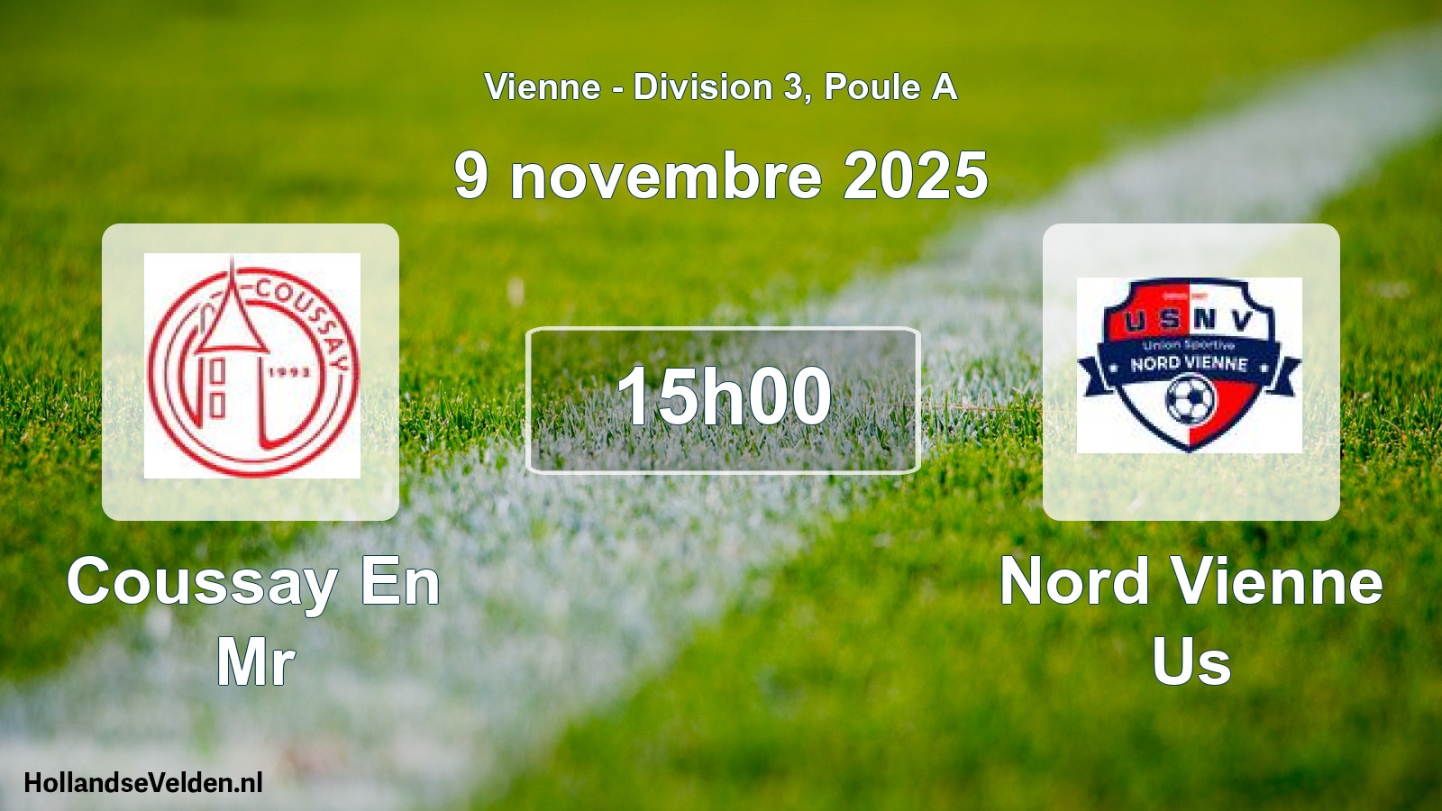 Scheduled Match: Coussay En Mr - Nord Vienne Us (9 November 2025)