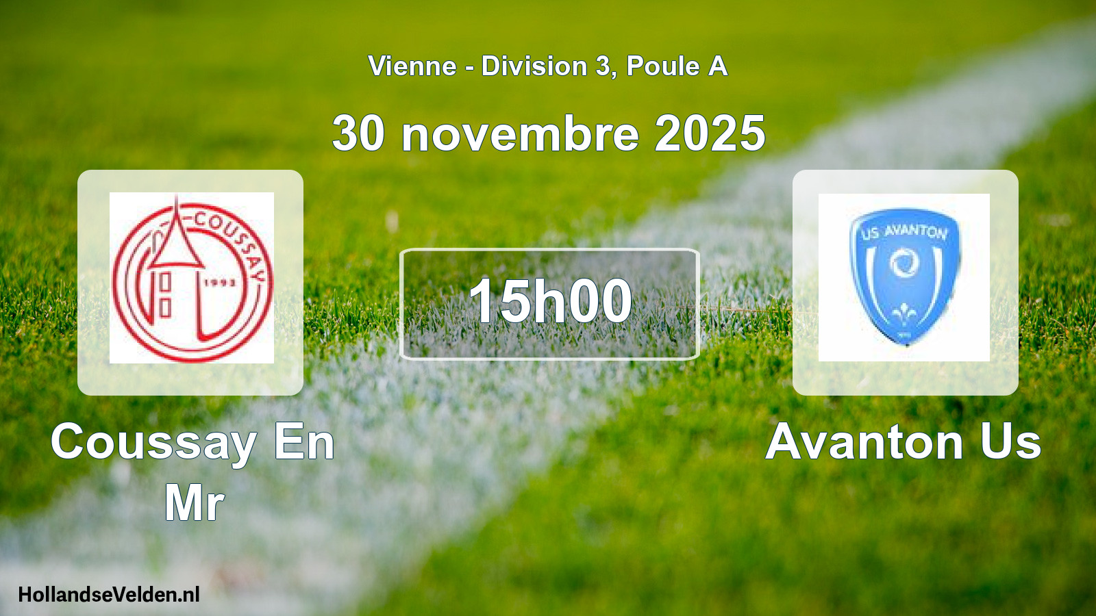 Scheduled Match: Coussay En Mr - Avanton Us (30 November 2025)