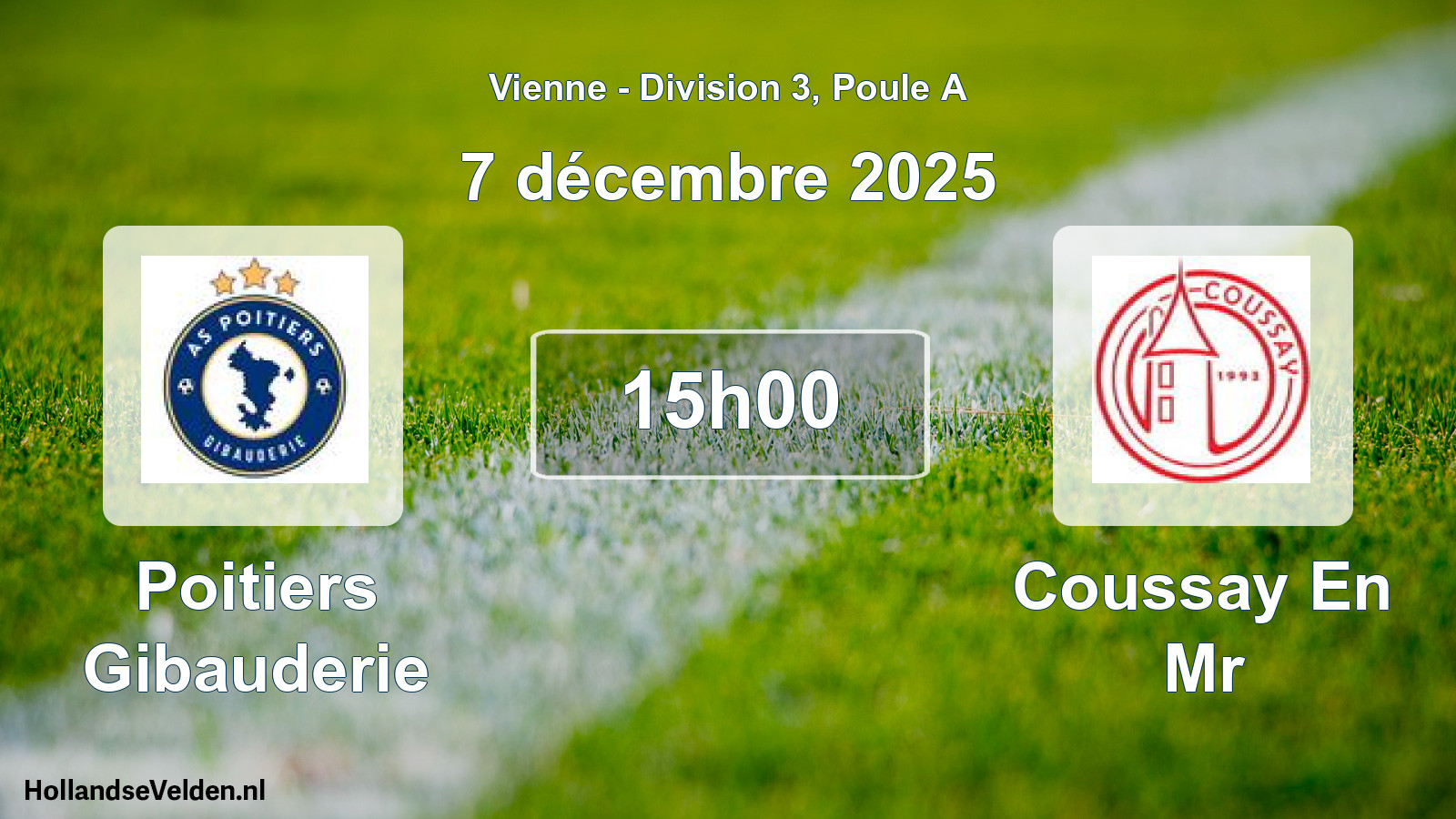 Scheduled Match: Poitiers Gibauderie - Coussay En Mr (7 December 2025)
