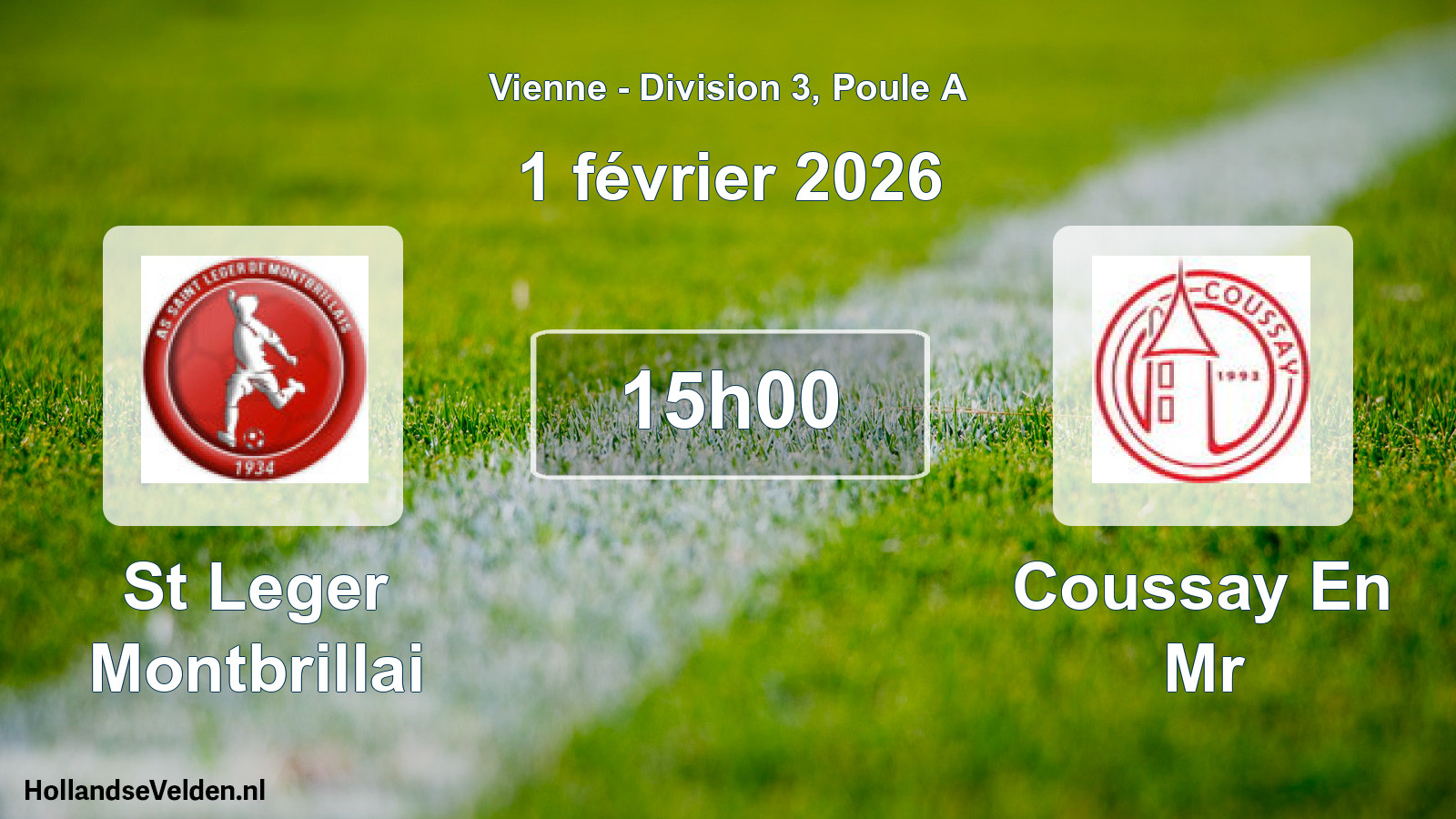 Scheduled Match: St Leger Montbrillai - Coussay En Mr (1 February 2026)