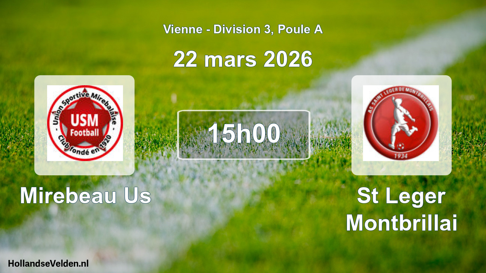 Scheduled Match: Mirebeau Us - St Leger Montbrillai (22 March 2026)