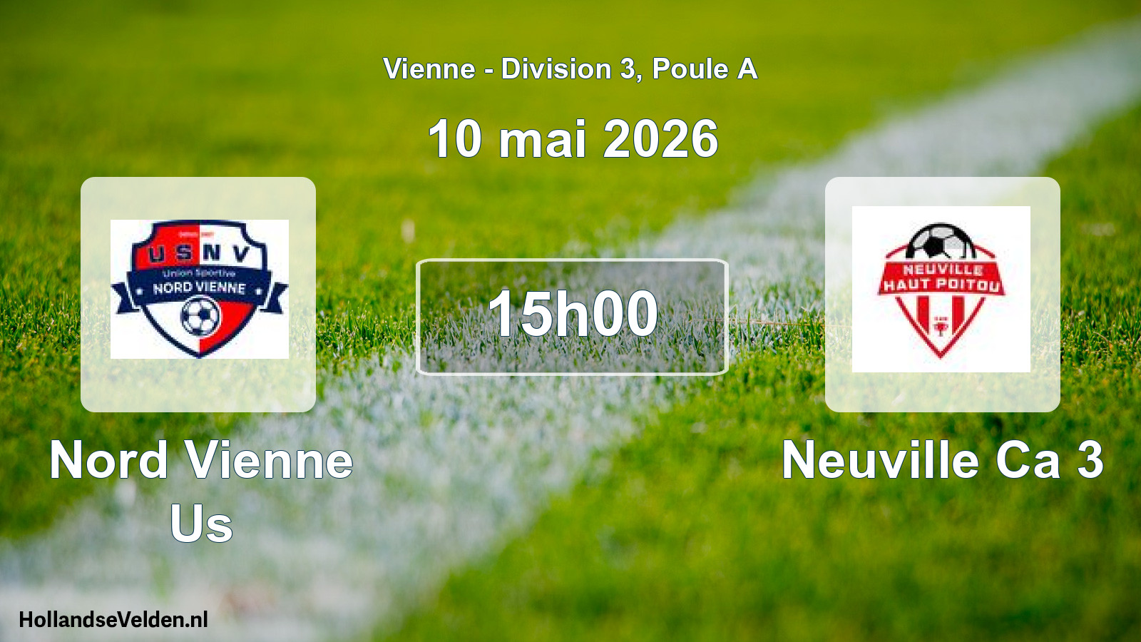 Geplande wedstrijd: Nord Vienne Us - Neuville Ca 3 (10 mai 2026)