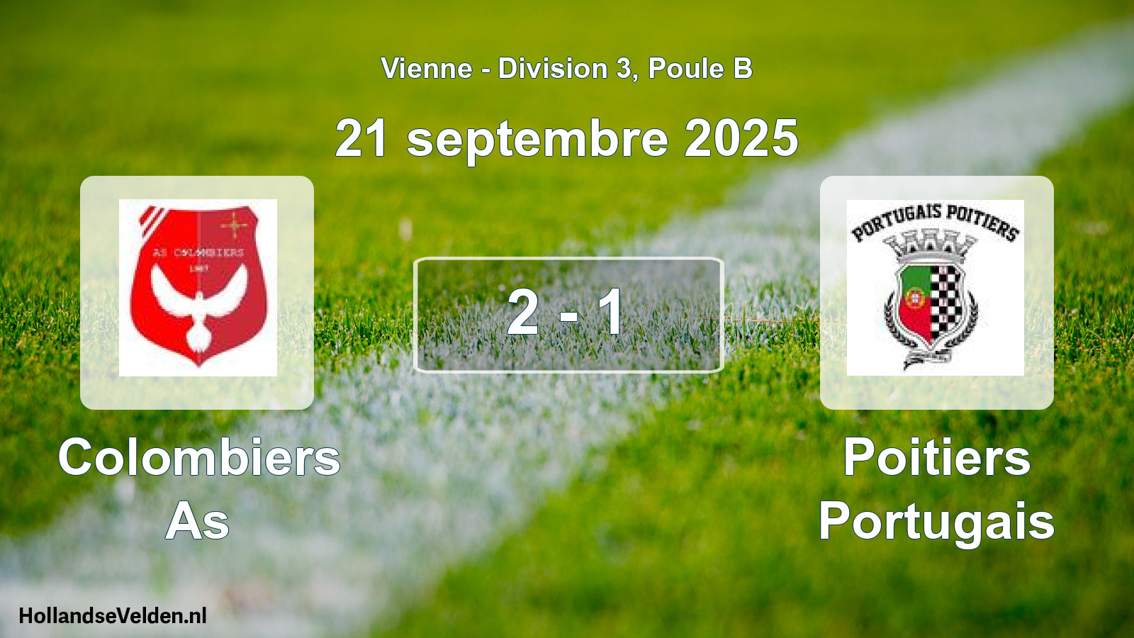 Gespeelde wedstrijd: Colombiers As - Poitiers Portugais 2 - 1 (21 septembre 2025)
