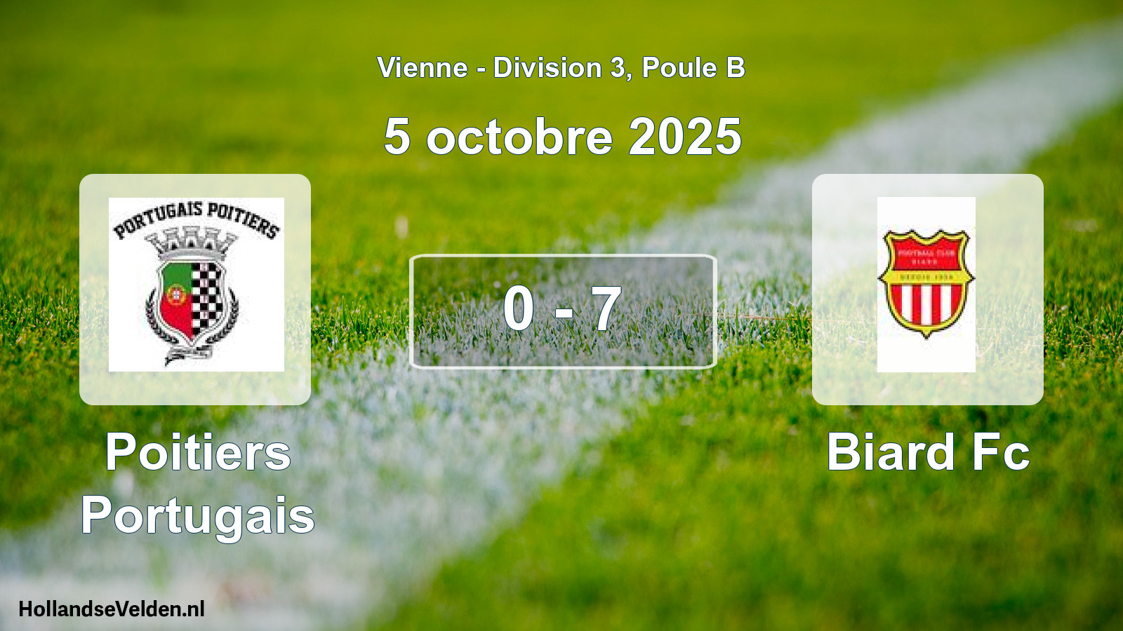 Gespeelde wedstrijd: Poitiers Portugais - Biard Fc 0 - 7 (5 octobre 2025)