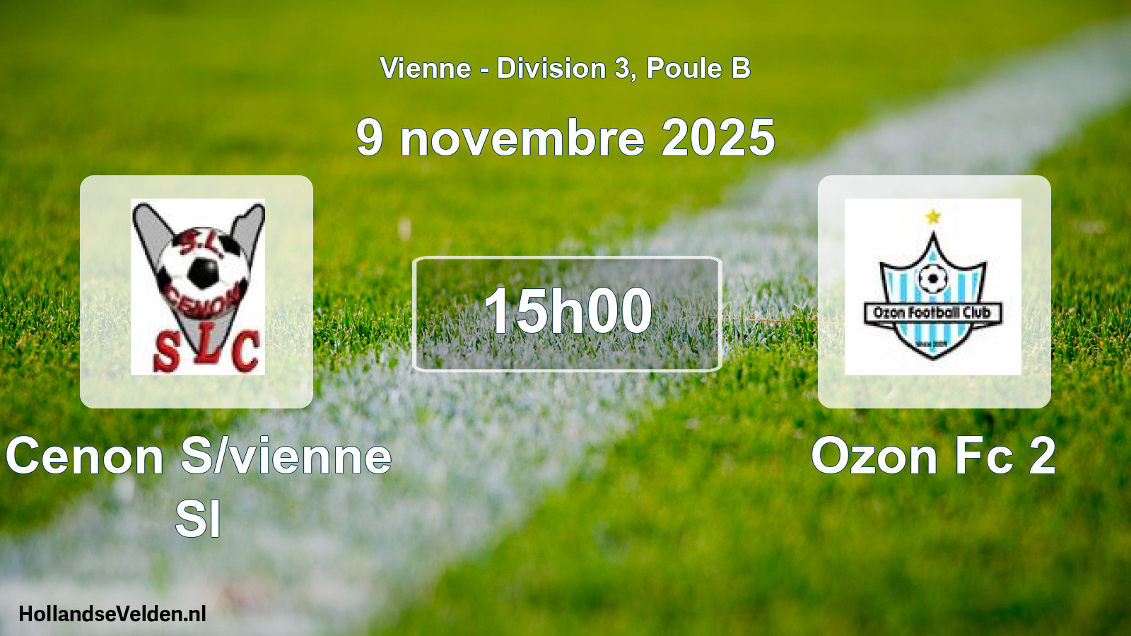 Geplande wedstrijd: Cenon S/vienne Sl - Ozon Fc 2 (9 novembre 2025)