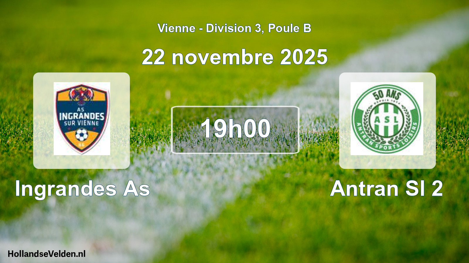 Geplande wedstrijd: Ingrandes As - Antran Sl 2 (22 novembre 2025)