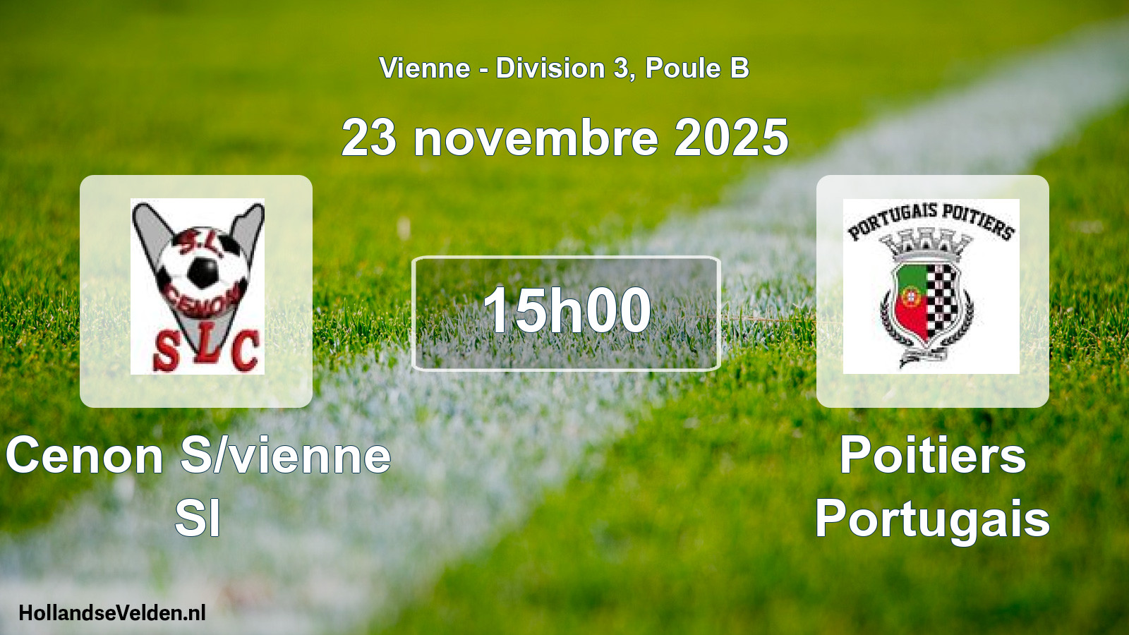 Geplande wedstrijd: Cenon S/vienne Sl - Poitiers Portugais (23 novembre 2025)