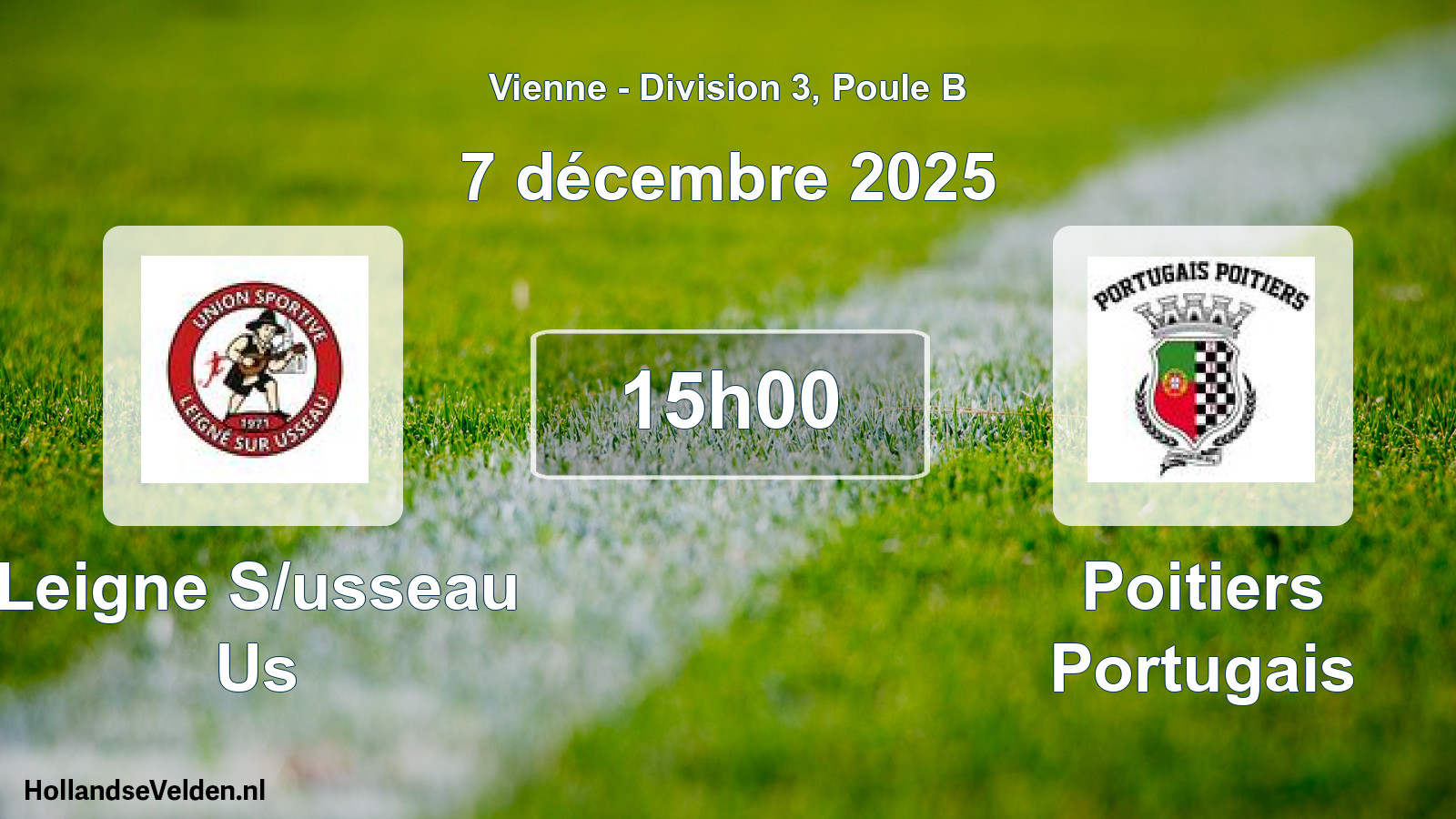 Geplande wedstrijd: Leigne S/usseau Us - Poitiers Portugais (7 décembre 2025)