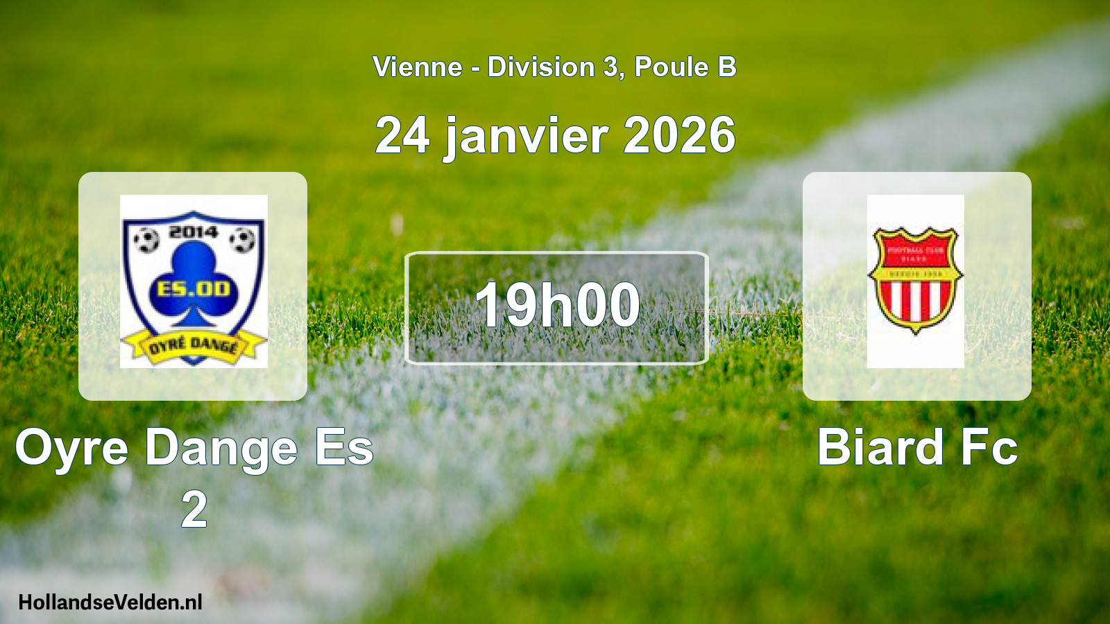 Scheduled Match: Oyre Dange Es 2 - Biard Fc (24 January 2026)