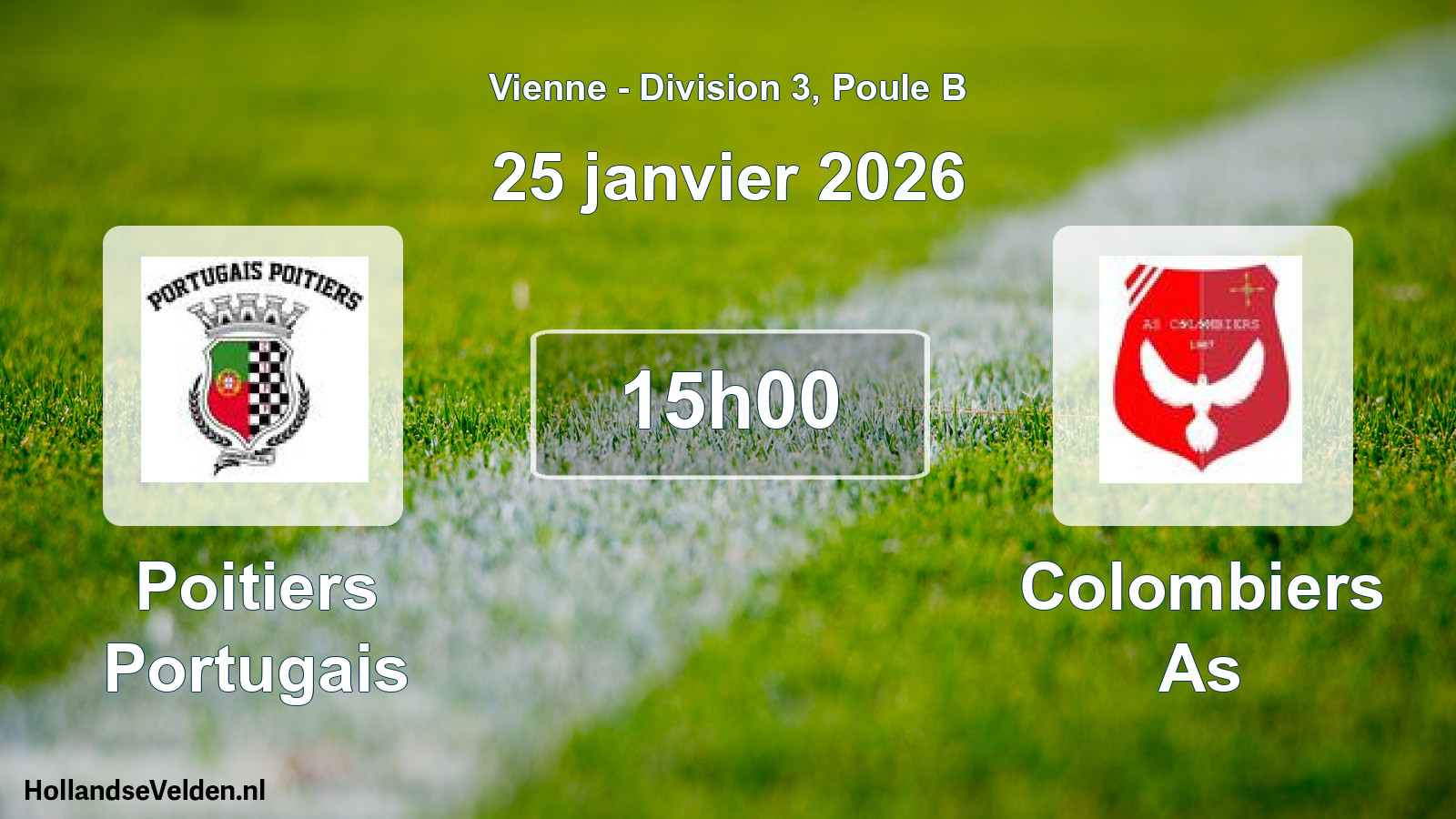 Geplande wedstrijd: Poitiers Portugais - Colombiers As (25 janvier 2026)