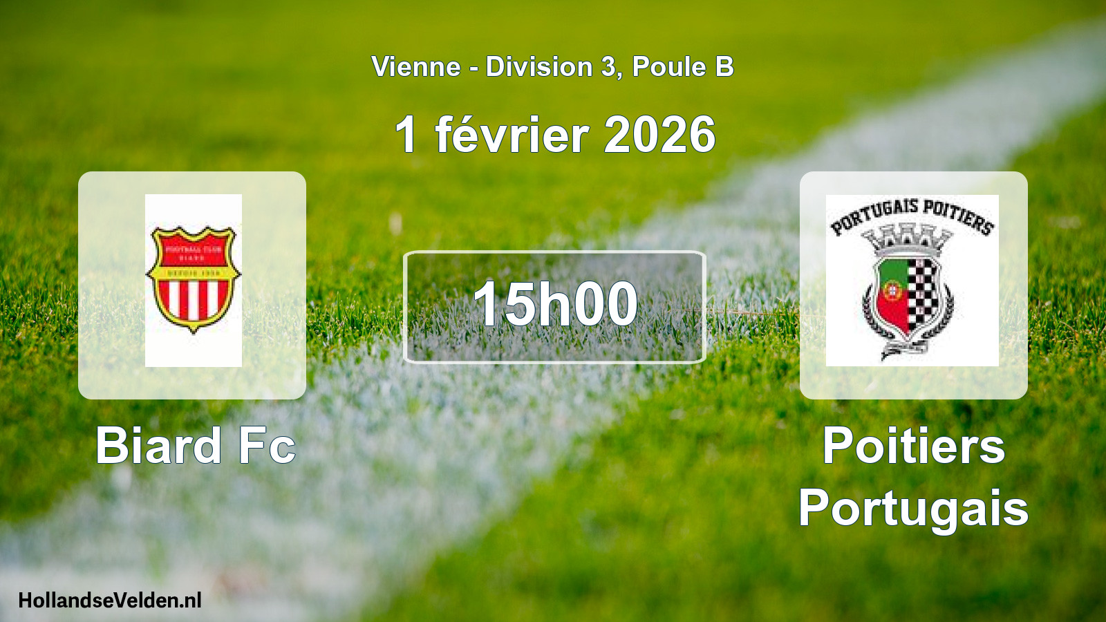 Geplande wedstrijd: Biard Fc - Poitiers Portugais (1 février 2026)