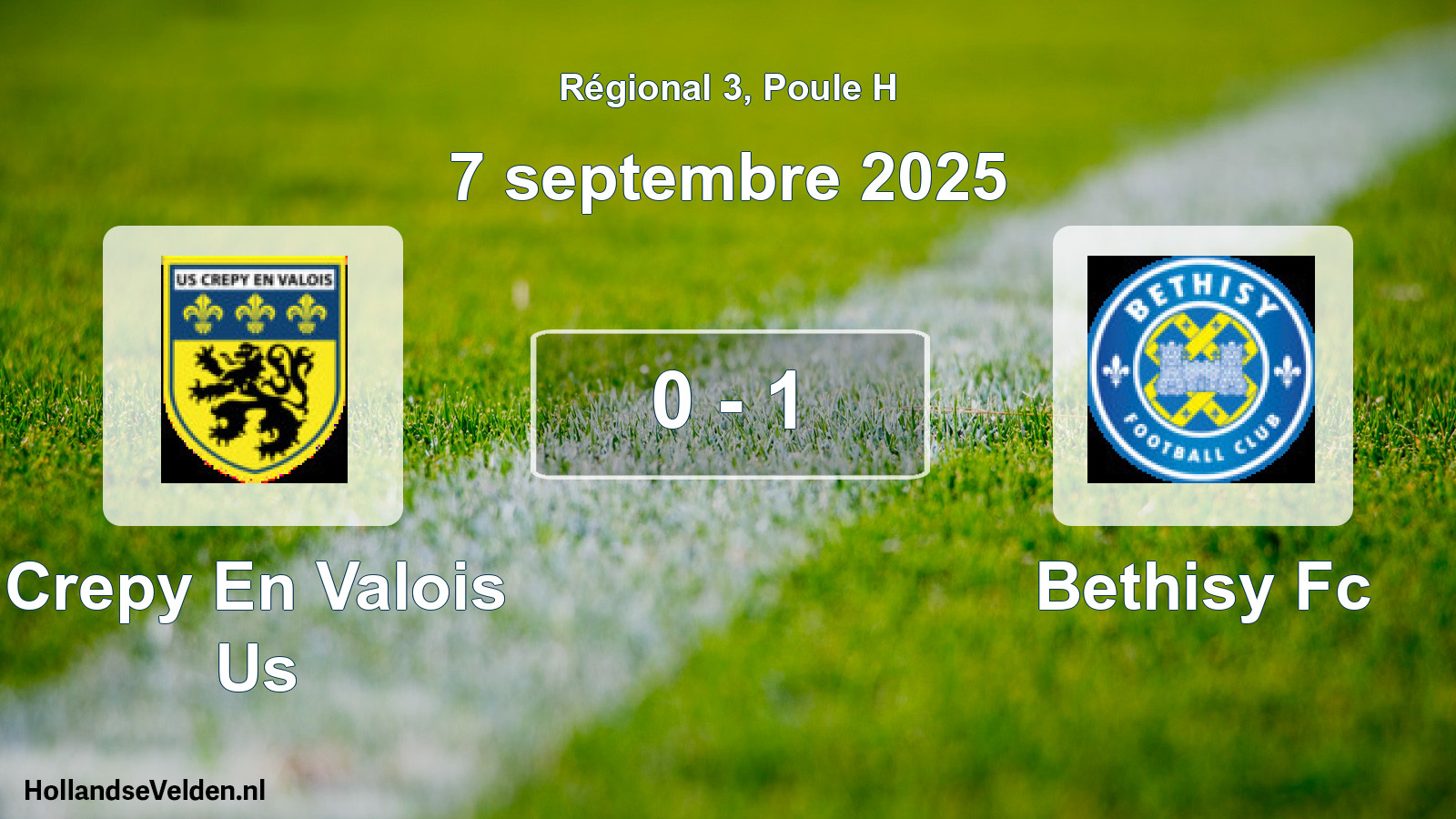 Gespeelde wedstrijd: Crepy En Valois Us - Bethisy Fc 0 - 1 (7 septembre 2025)