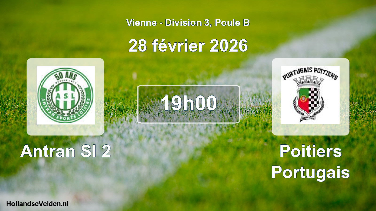Geplande wedstrijd: Antran Sl 2 - Poitiers Portugais (28 février 2026)