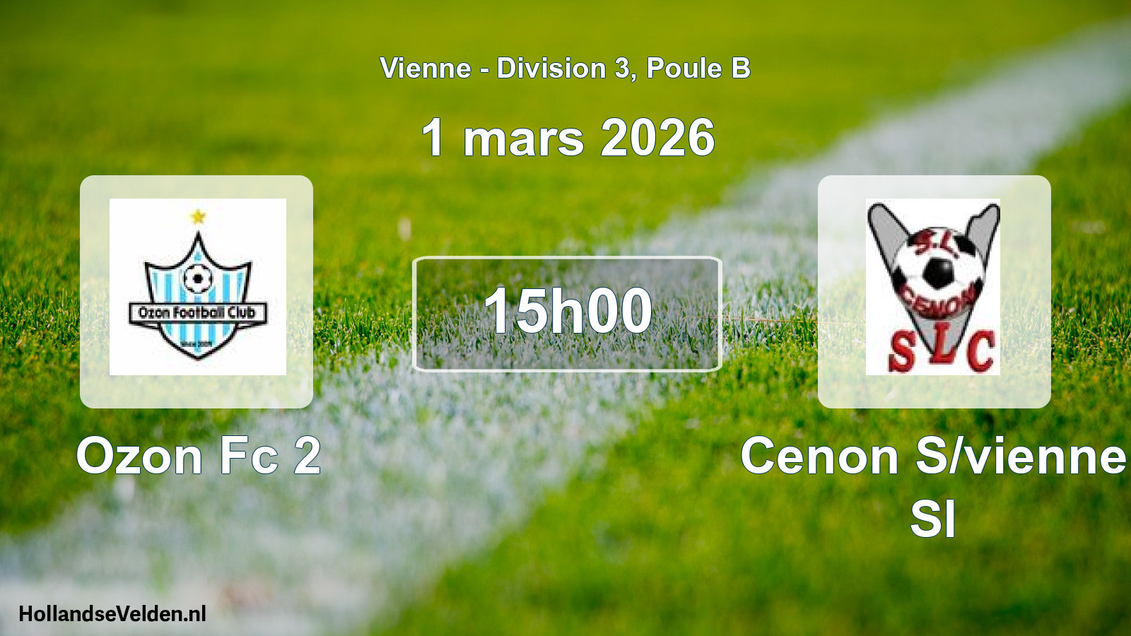 Geplande wedstrijd: Ozon Fc 2 - Cenon S/vienne Sl (1 mars 2026)