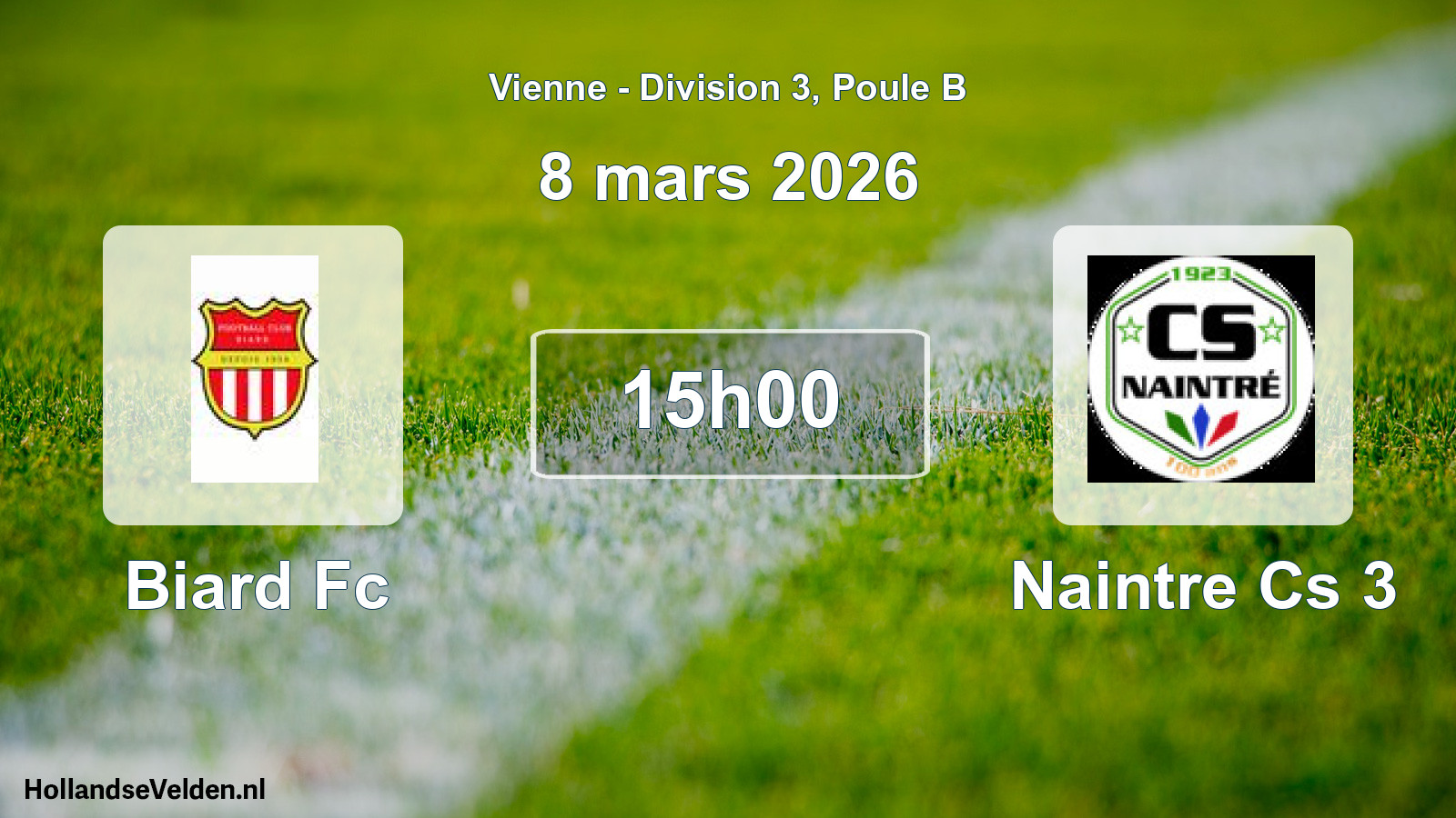 Geplande wedstrijd: Biard Fc - Naintre Cs 3 (8 mars 2026)
