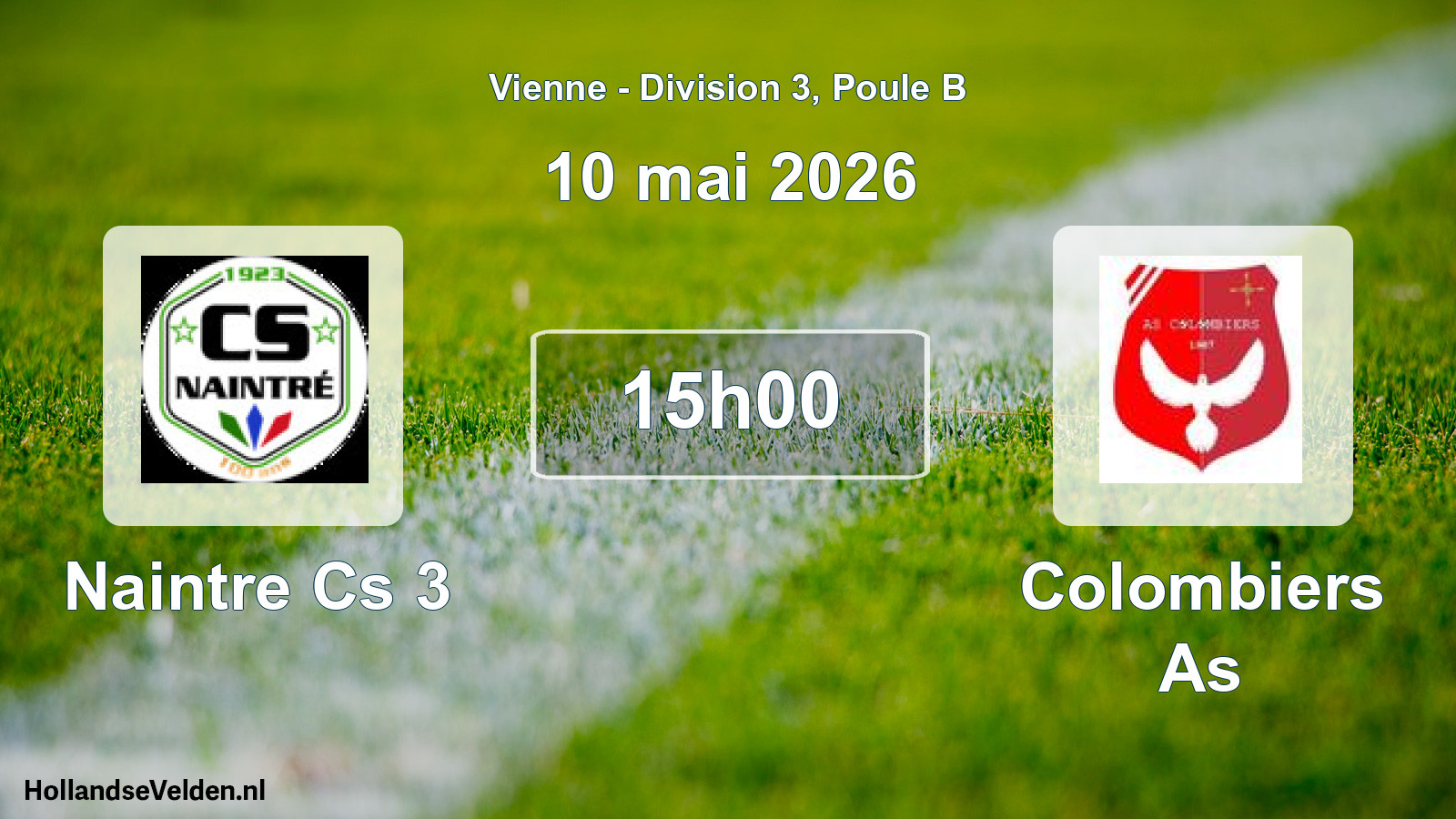 Scheduled Match: Naintre Cs 3 - Colombiers As (10 May 2026)