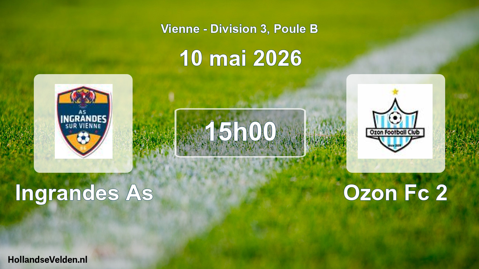 Geplande wedstrijd: Ingrandes As - Ozon Fc 2 (10 mai 2026)