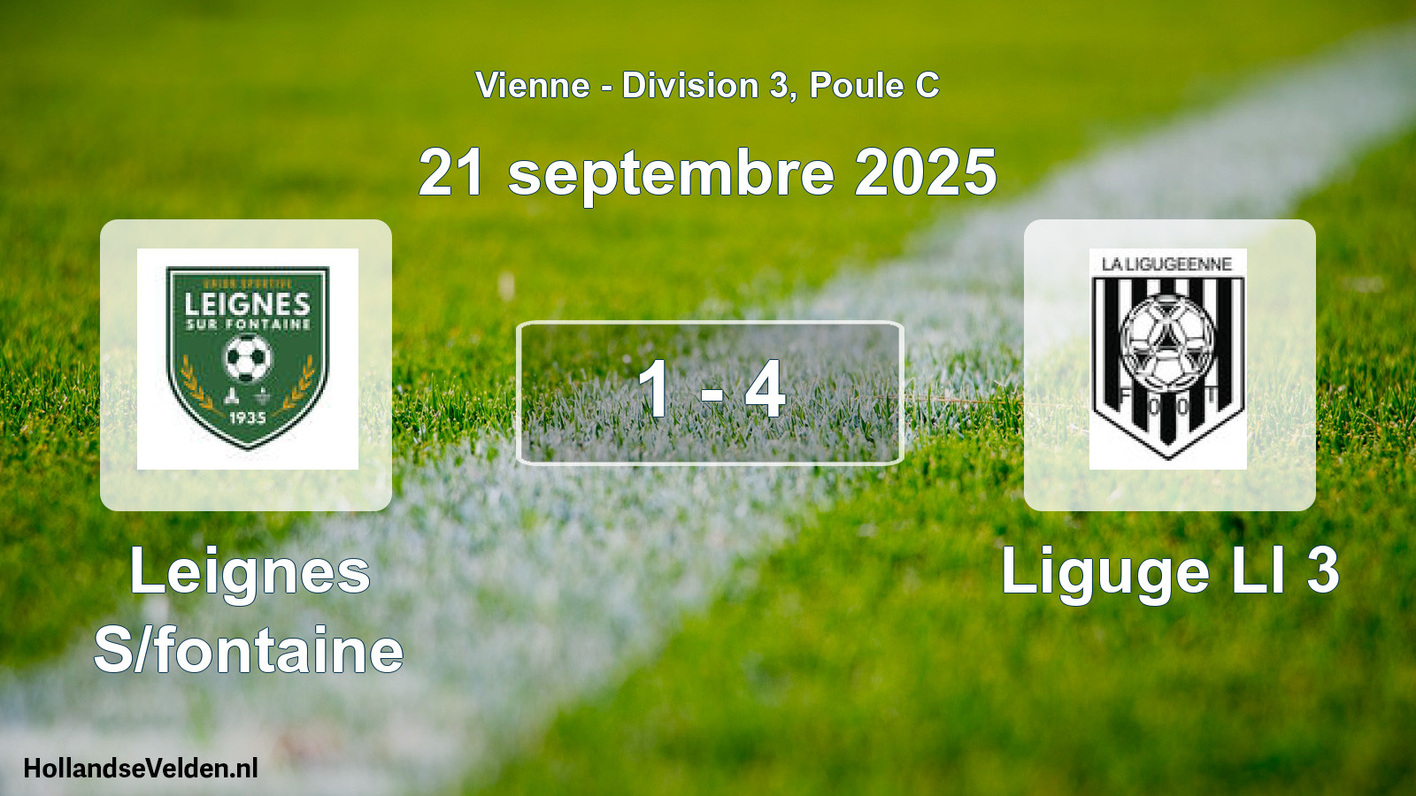 Gespeelde wedstrijd: Leignes S/fontaine - Liguge Ll 3 1 - 4 (21 september 2025)